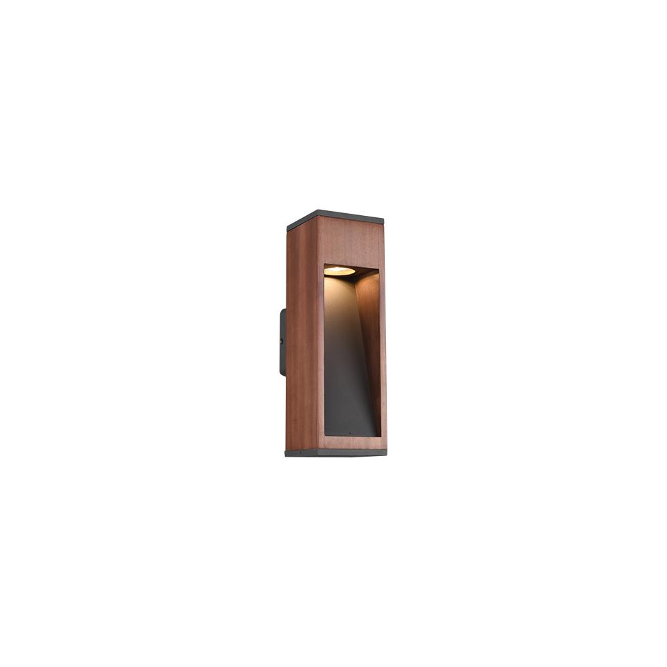 Wandlamp Trio Leuchten Canning - Bruin - Outdoor