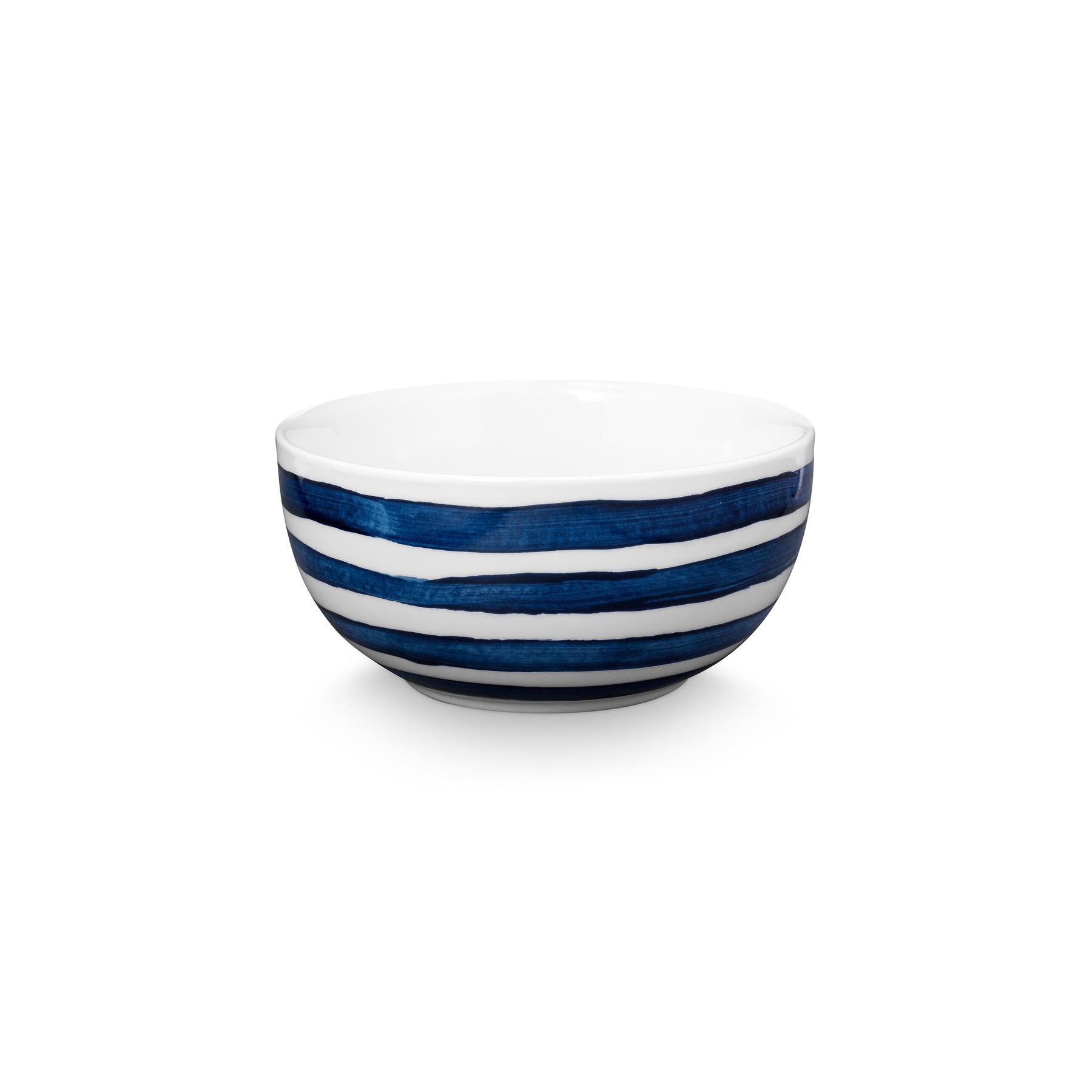 vtwonen - Beschilderde Kommen - Blauw, Wit - 20.5cm