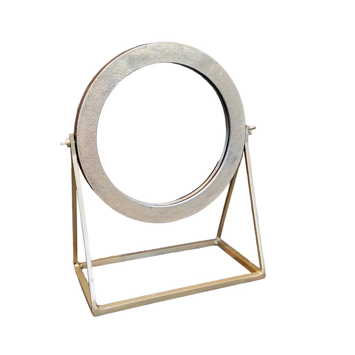Benoa Lowell Brass Round Mirror on Standard 36 cm