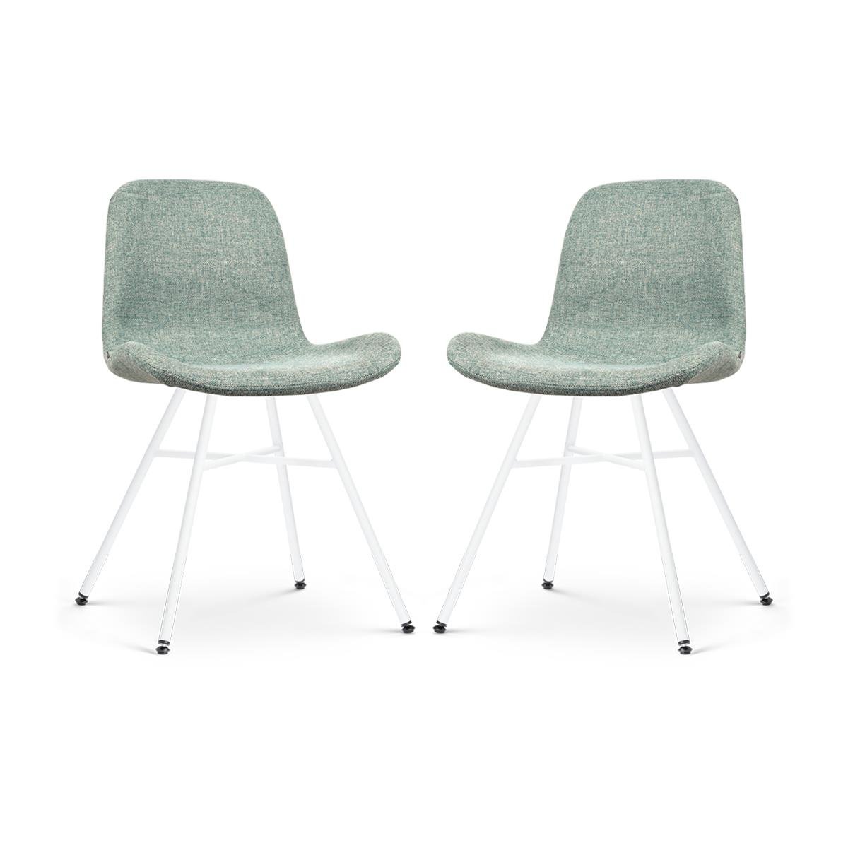 Nolon Noa-Fé Eetkamerstoelen Set van 2 - Zacht Groen - Zwarte Poten