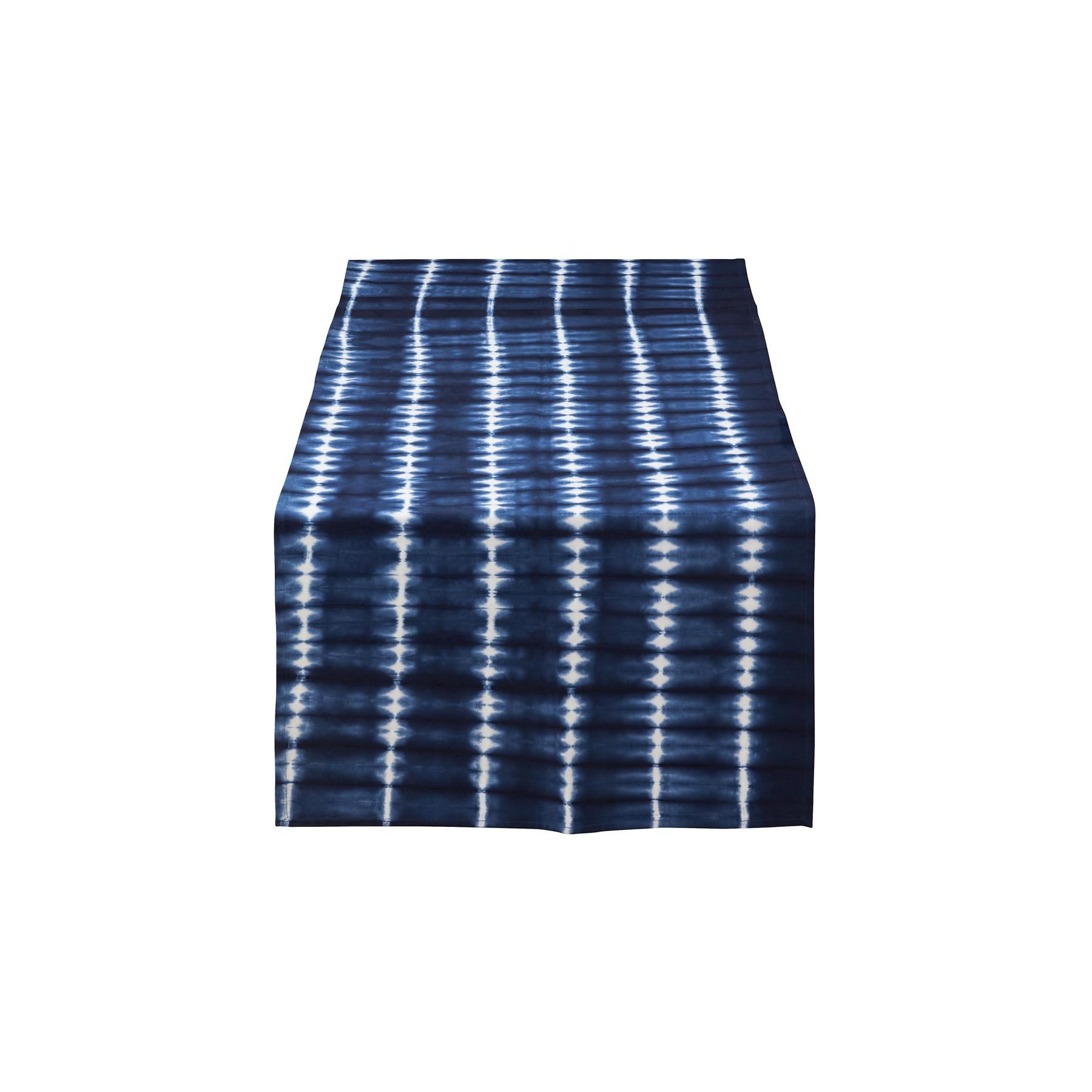 vtwonen - Table Runner Tie Dye - Rectangular - Blue, White - 60x180cm