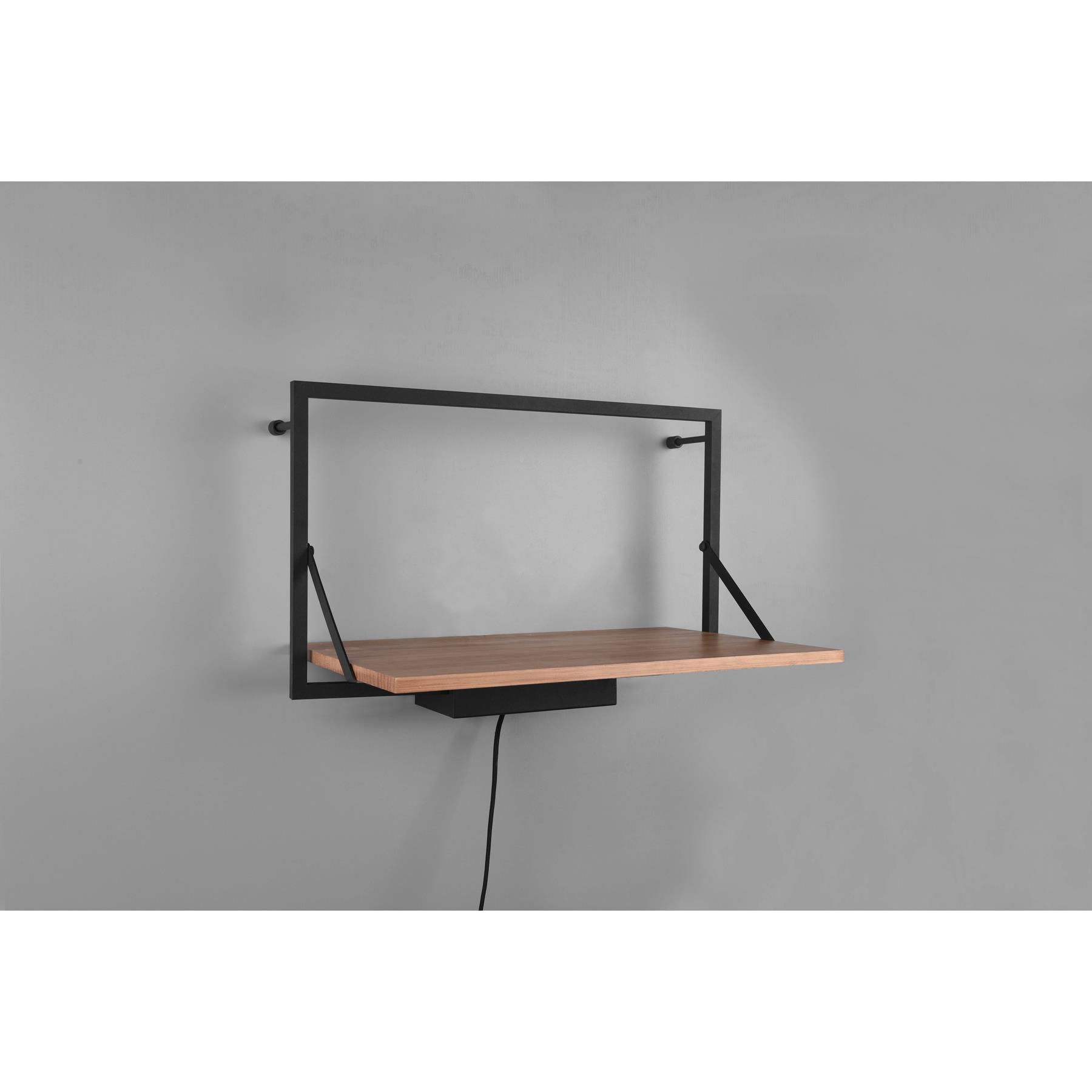 M&amp;M Leonie Wandplank Met LED Verlichting 9W Hout | Metaal