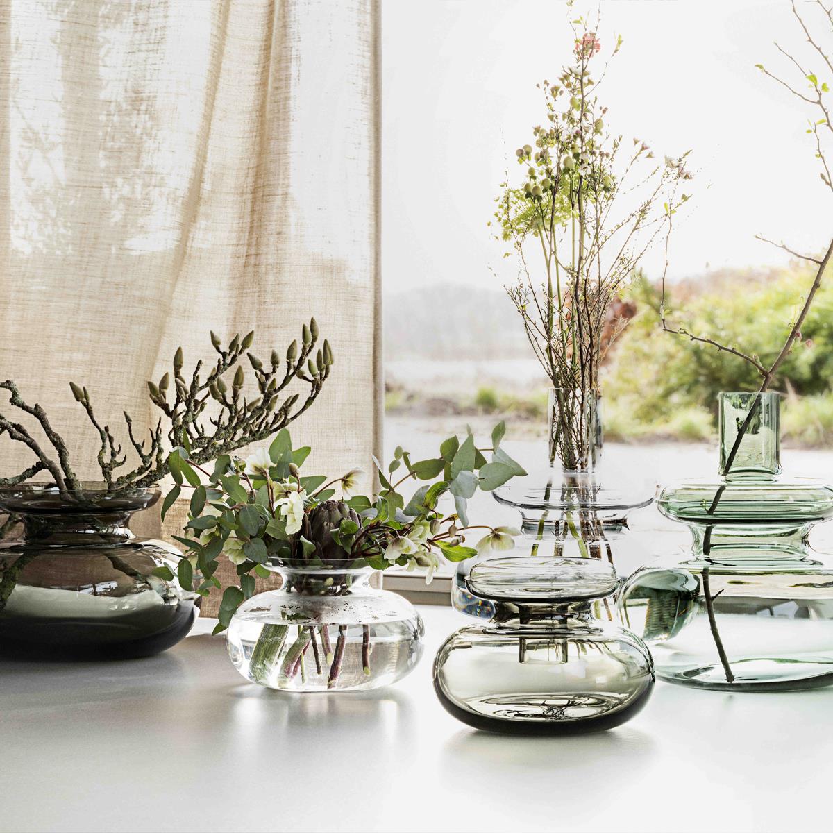 Villa Collection Inu Ronde Glazen Vaas - 25 x 23 cm
