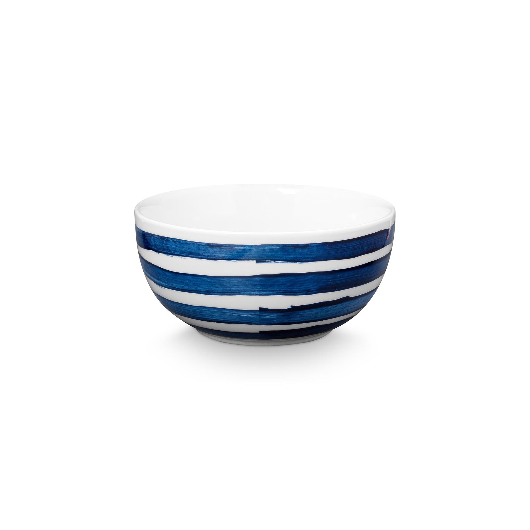 vtwonen - Beschilderde Kommen - Blauw, Wit - 20.5cm