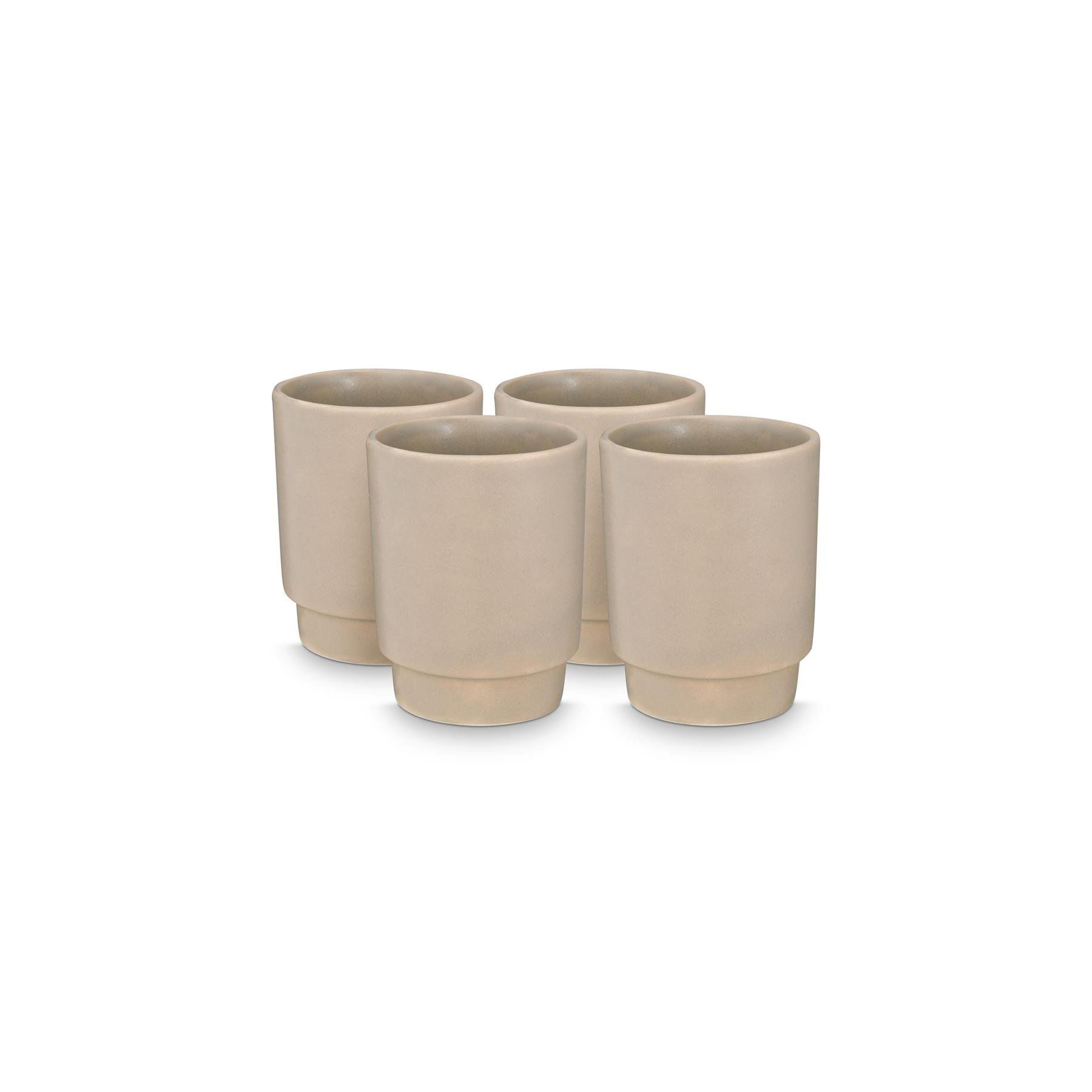 vtwonen - Mugs - Light Gray - Ceramic - 250ml - Set of 4