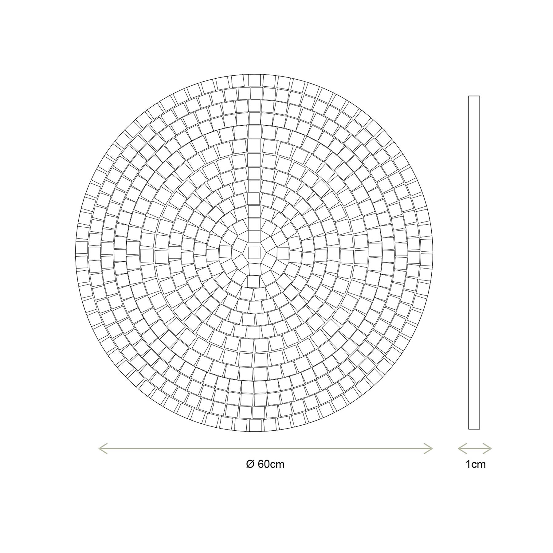 vtwonen - Wall Mirror Mosaic - Round Mirror - Transparent - 60cm