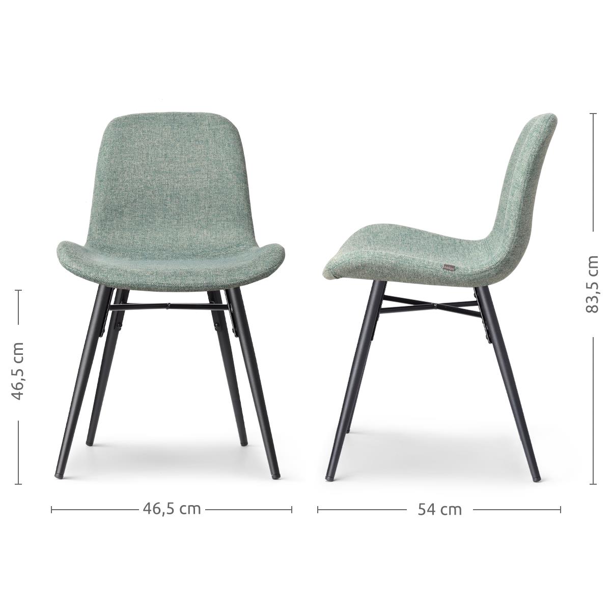 Nolon Nena-Fé Eetkamerstoelen Set van 2 - Zacht Groen - Walnoot