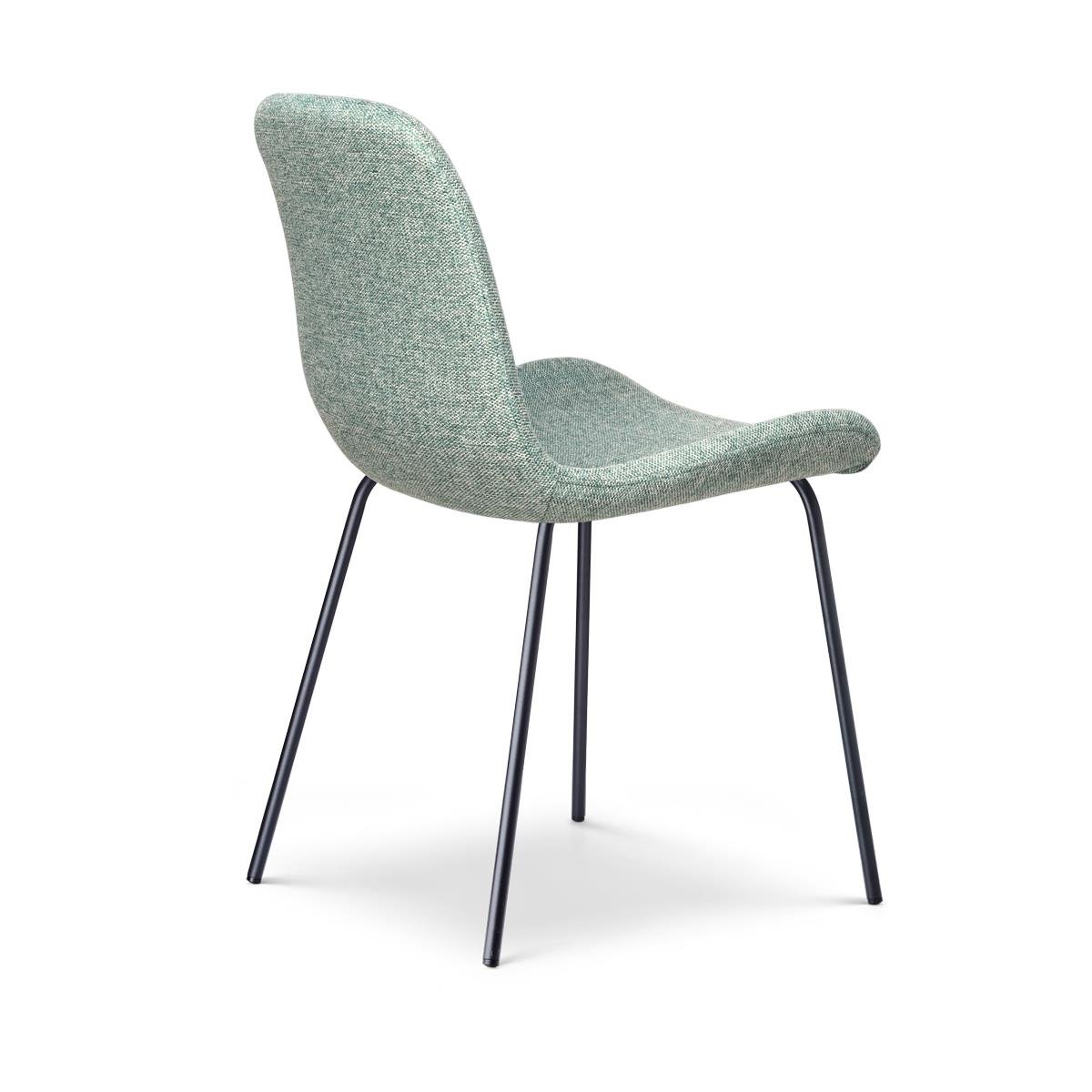Nolon Nora-Fé Eetkamerstoelen Set van 2 - Zacht Groen - Zwarte Poten