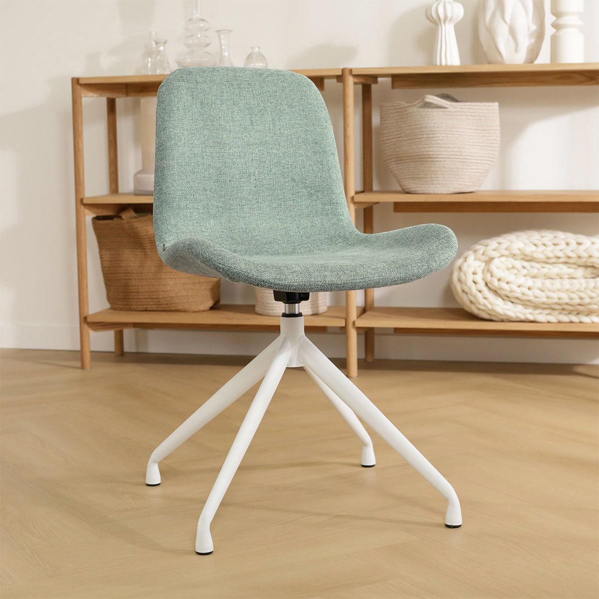 Nolon Nola-Fé Draaibare Eetkamerstoelen Set van 2  Zacht groen - Wit