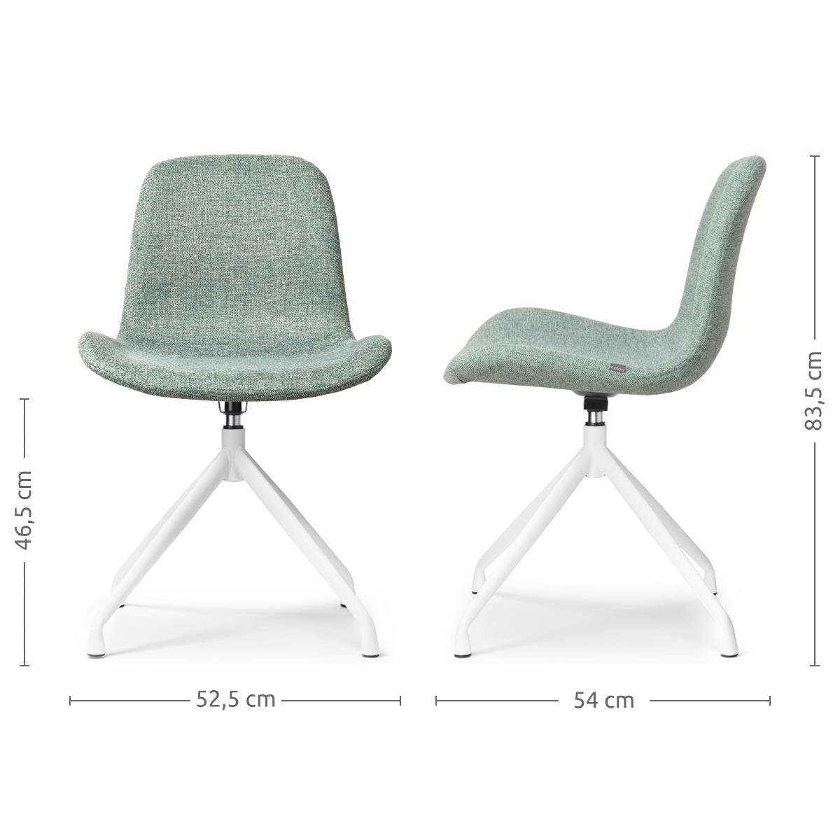 Nolon Nola-Fé Draaibare Eetkamerstoelen Set van 2  Zacht groen - Wit