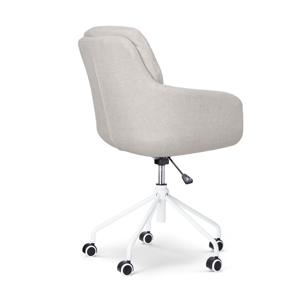 Nolon Nout-Mia Bureaustoelen Set van 2 - Beige - Wit Onderstel
