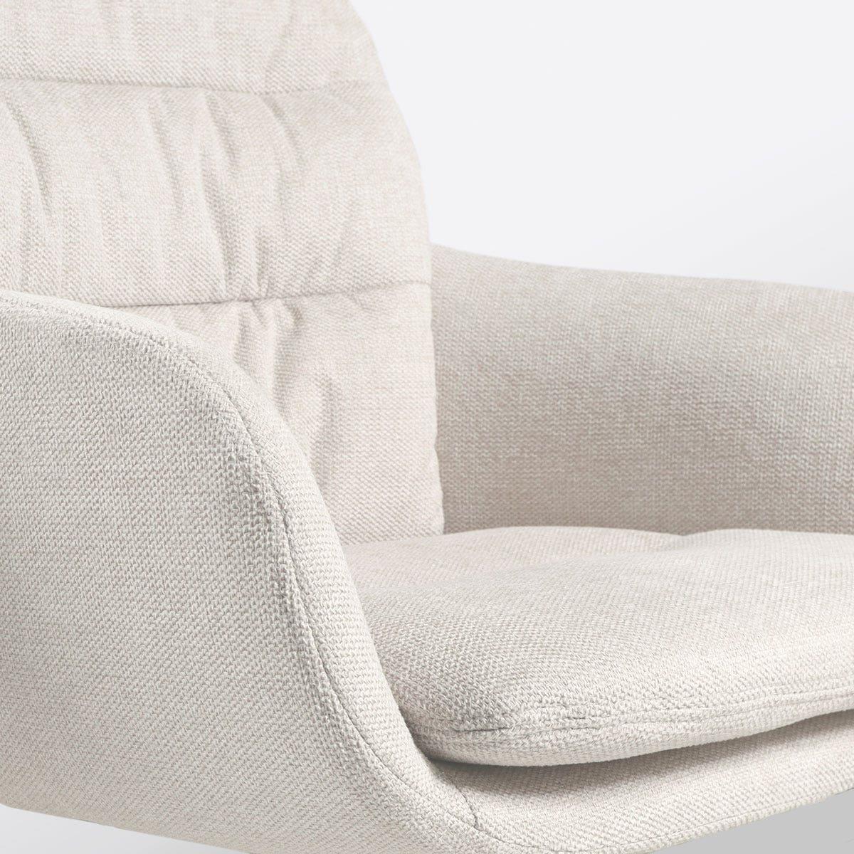Nolon Nout-Mia Bureaustoelen Set van 2 - Beige - Wit Onderstel