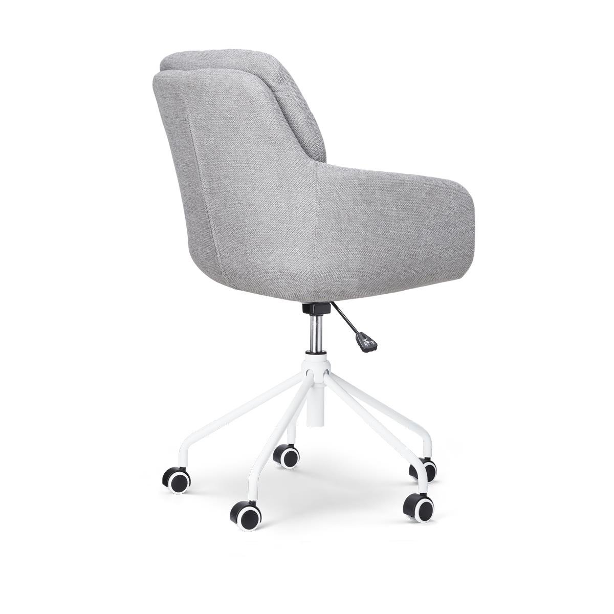 Nolon Nout-Mia Bureaustoelen Set van 2 - Grijs - Wit Onderstel