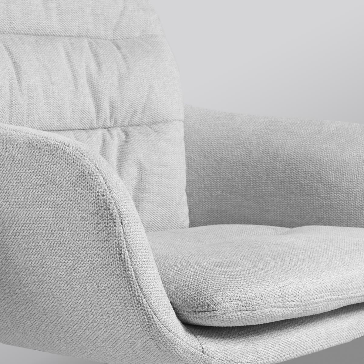 Nolon Nout-Mia Bureaustoelen Set van 2 - Grijs - Wit Onderstel