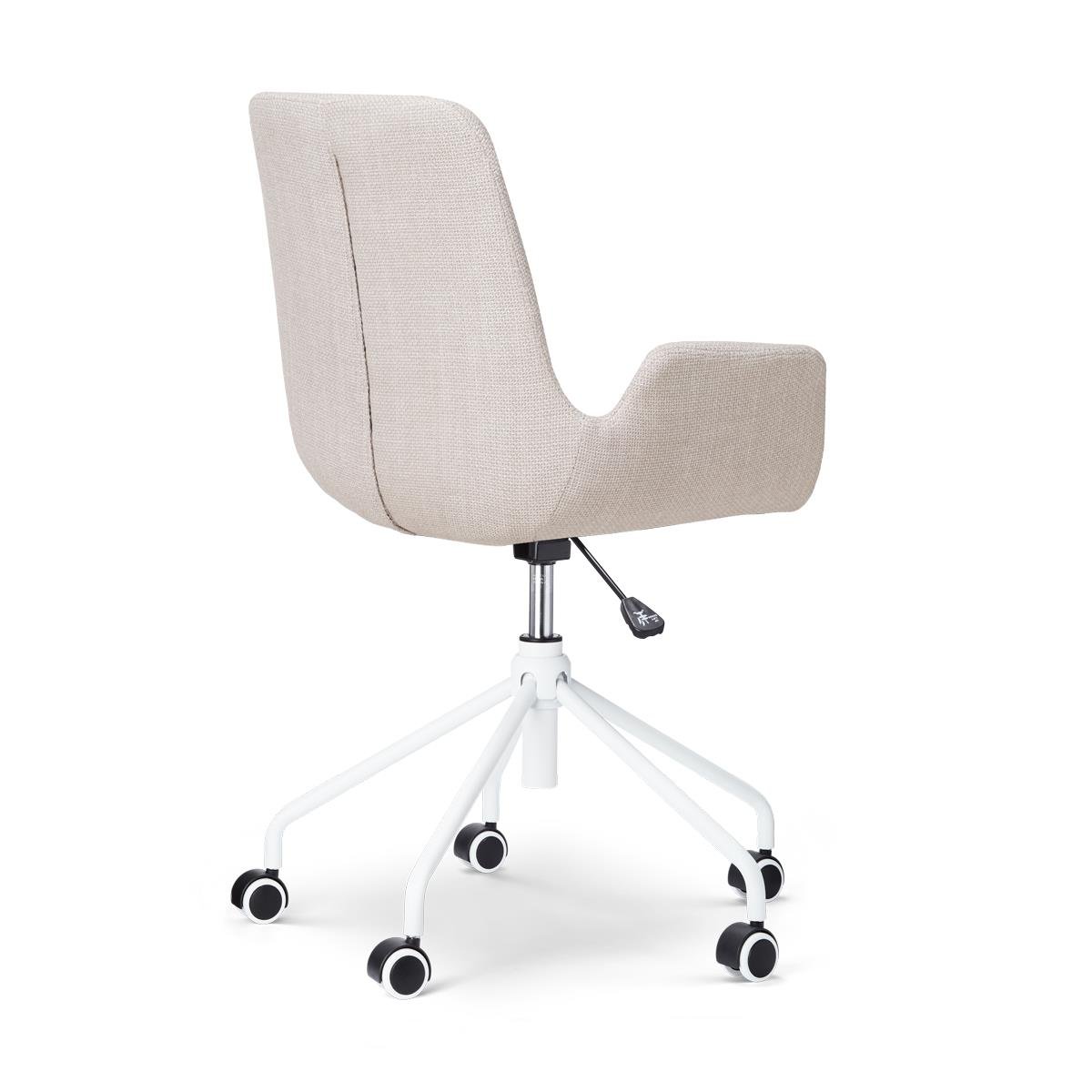 Nolon Nout-Eef Bureaustoelen Set van 2 - Beige - Wit Onderstel