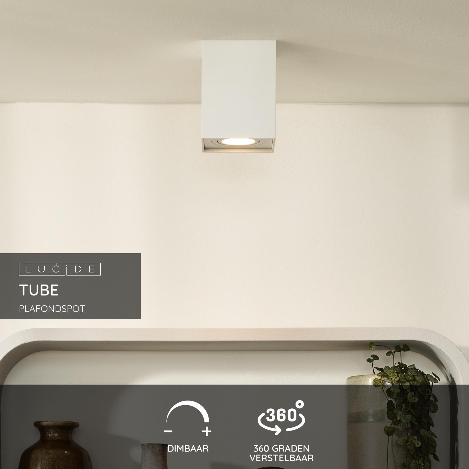 Lucide TUBE Plafondspot - Wit