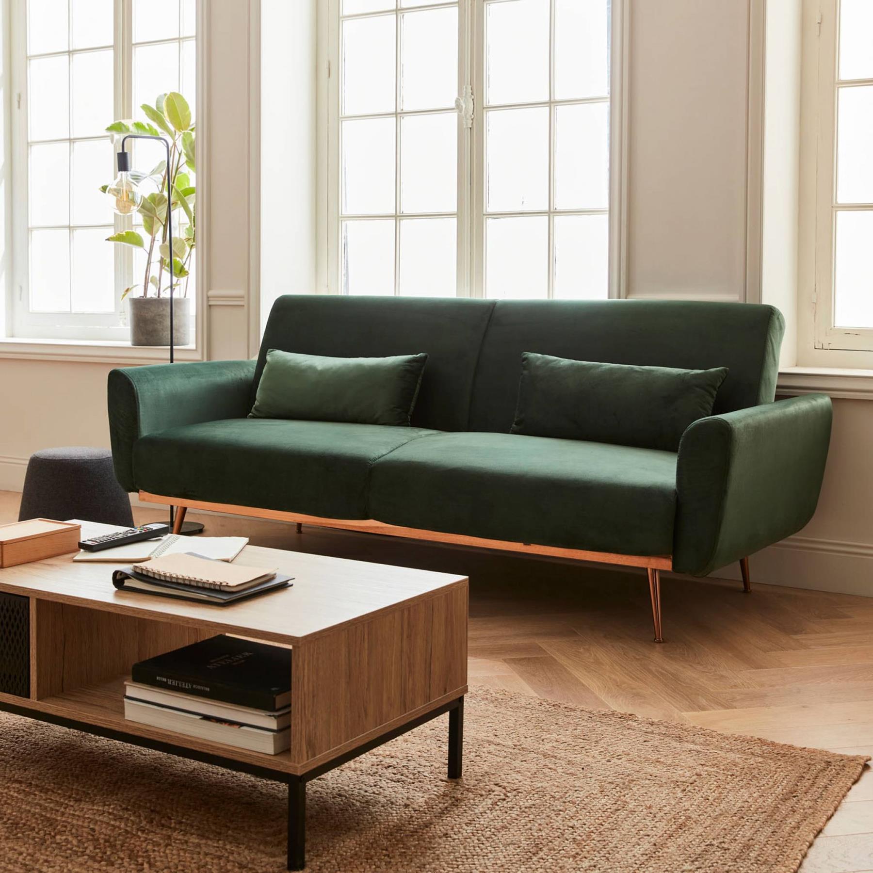 sweeek - Design velours slaapbank