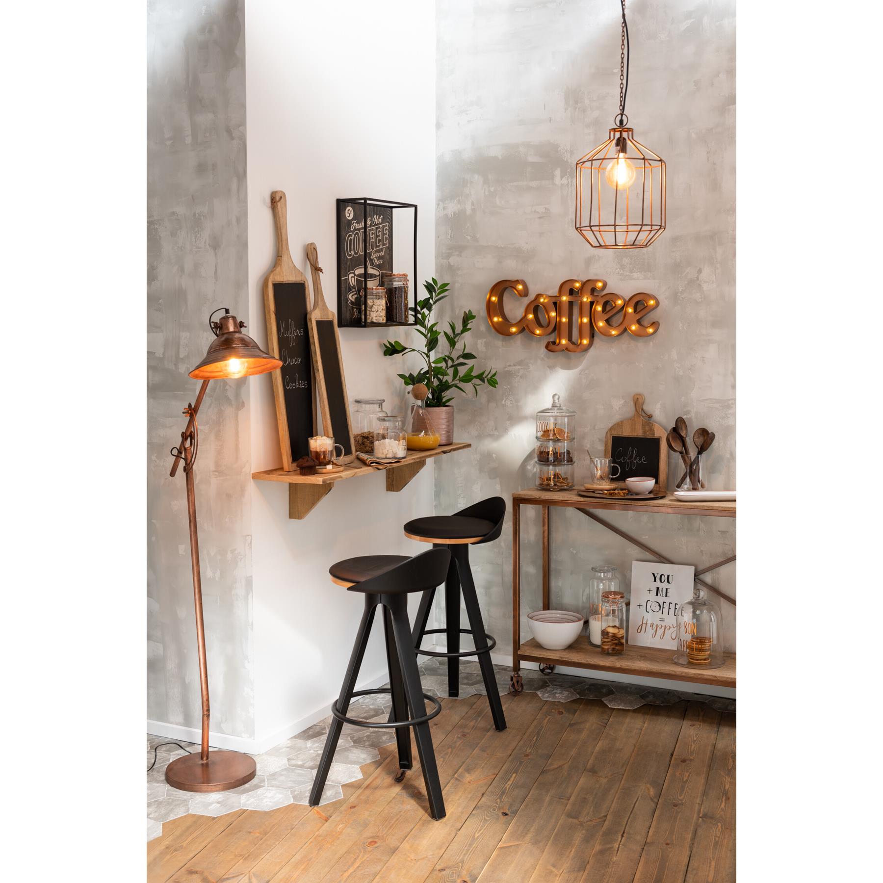 J-Line stolp 'Bon Appetit' Rond - glas - transparant|koper