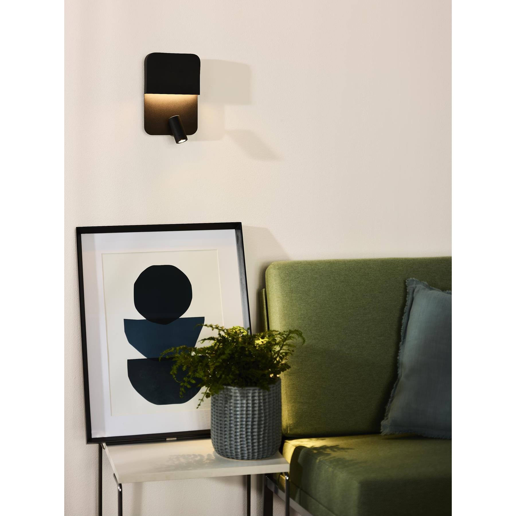 Lucide BOXER Bedlamp - Zwart