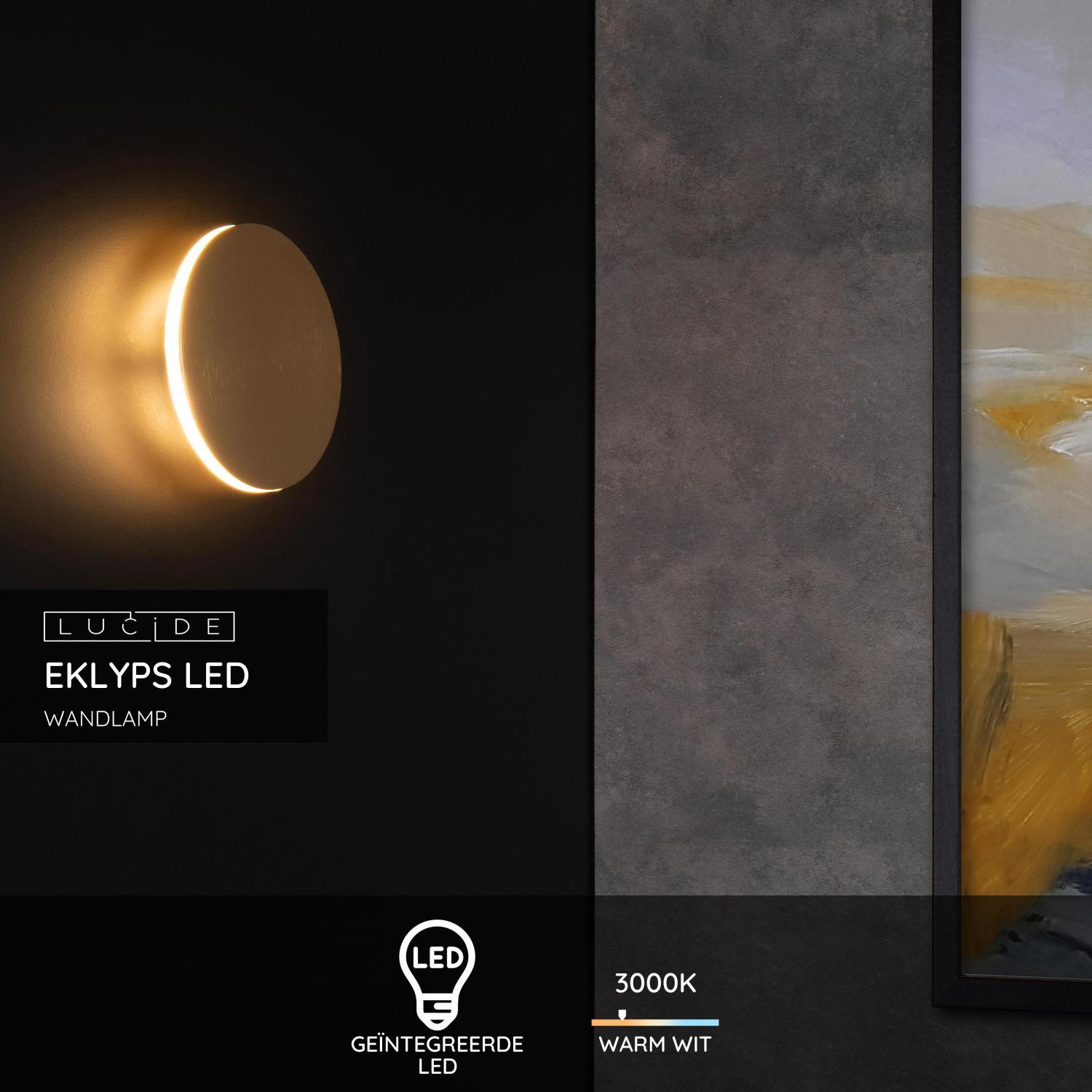 Lucide EKLYPS LED Wandlamp - Mat Goud | Messing