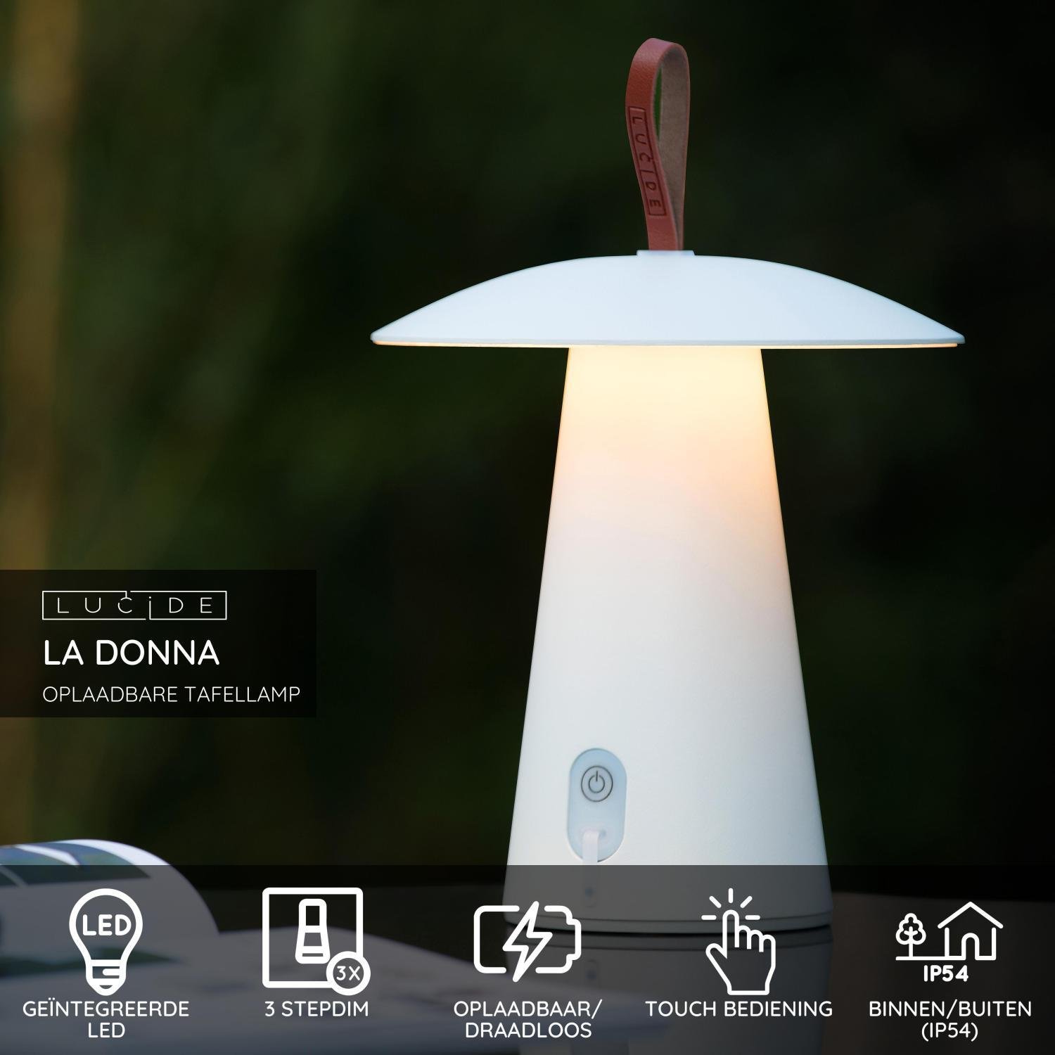 Lucide LA DONNA Tafellamp - Wit