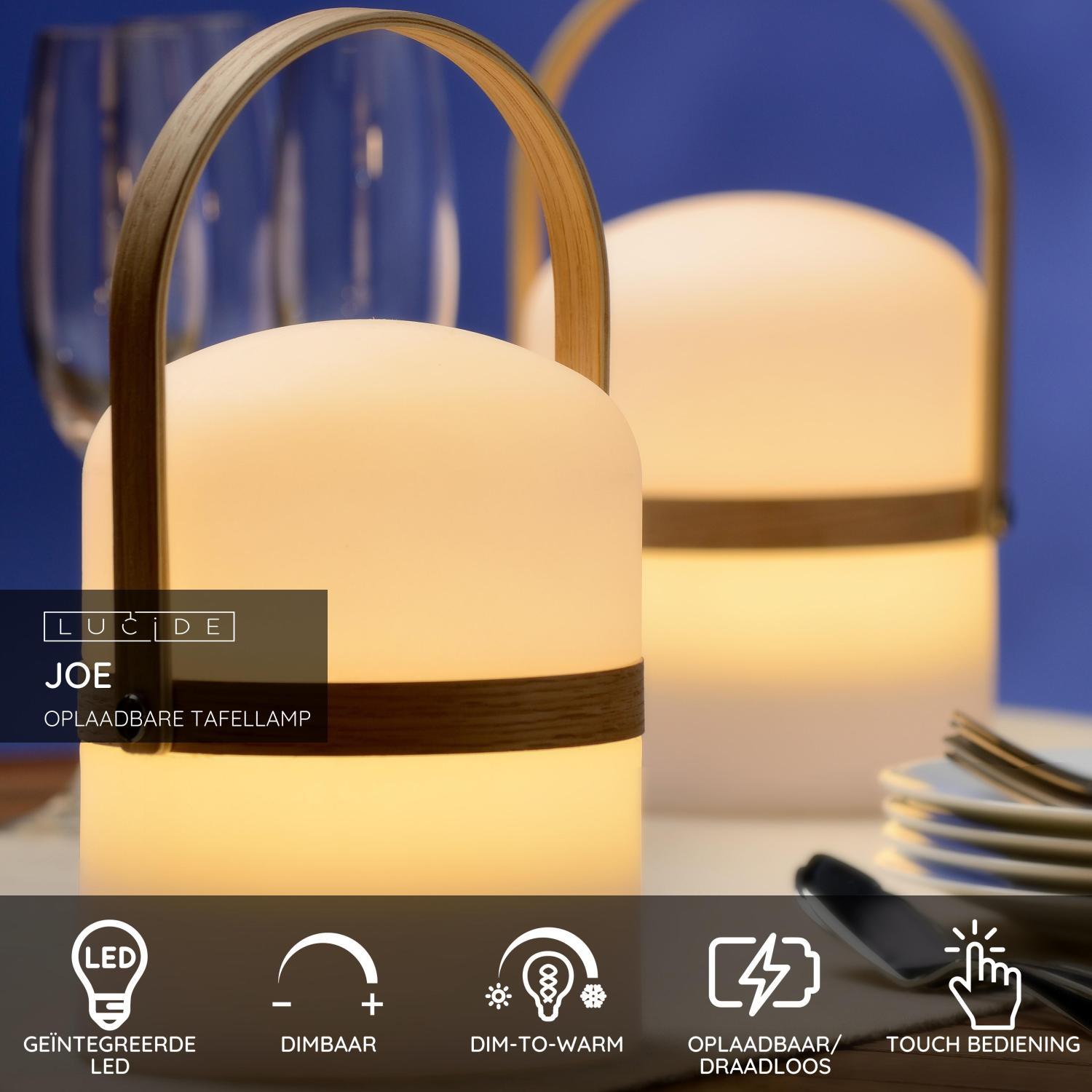 Lucide JOE Tafellamp - Wit
