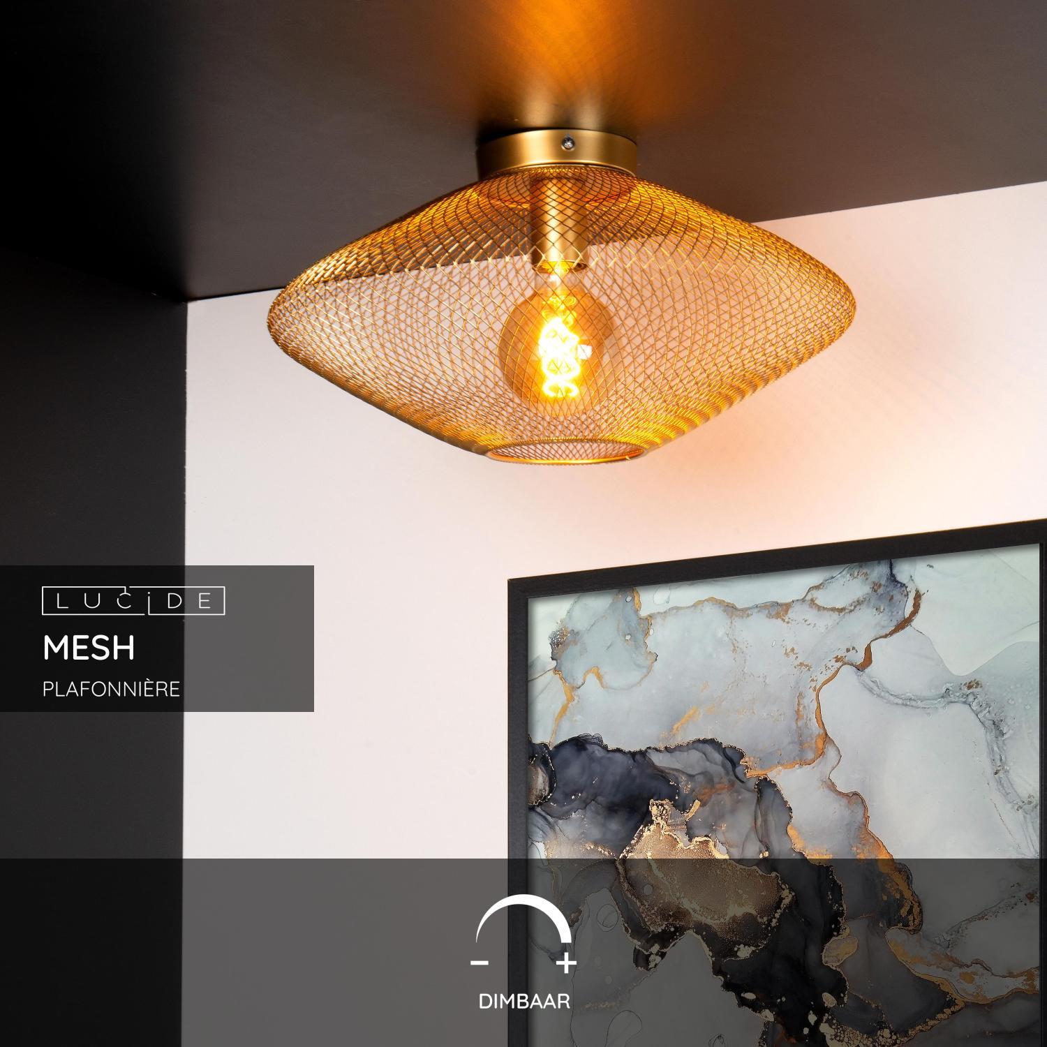 Lucide MESH Plafonnière - Mat Goud | Messing