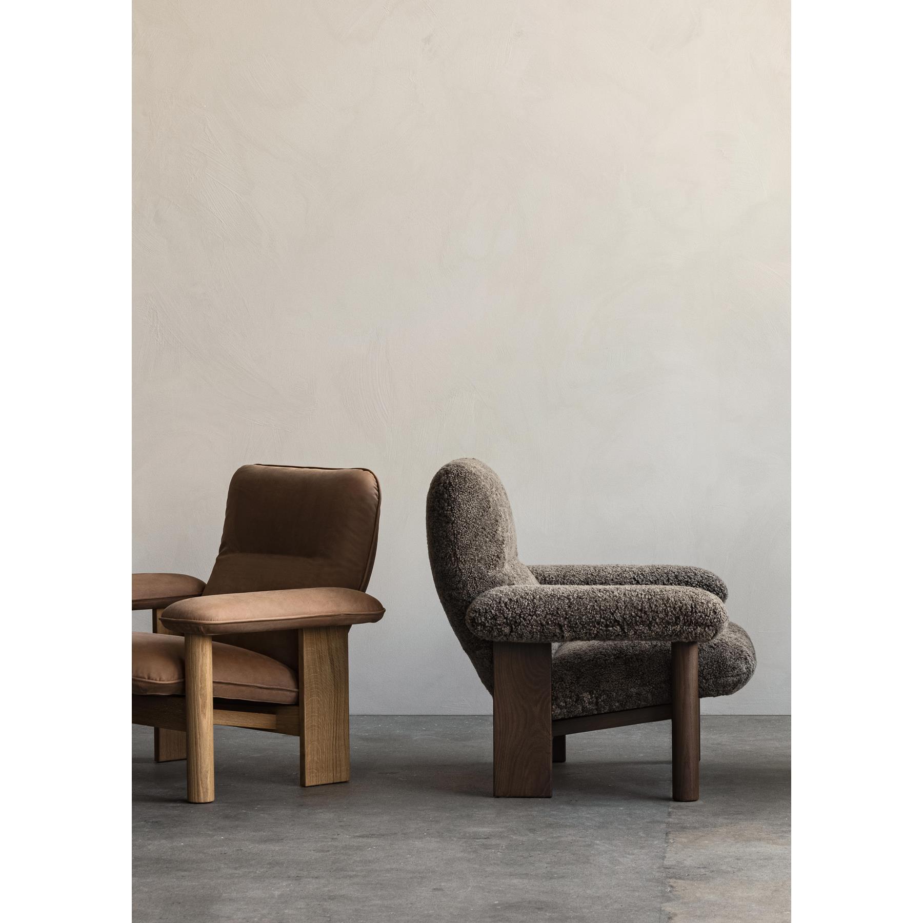 Audo Copenhagen Brasilia fauteuil naturel eiken Sheepskin Root