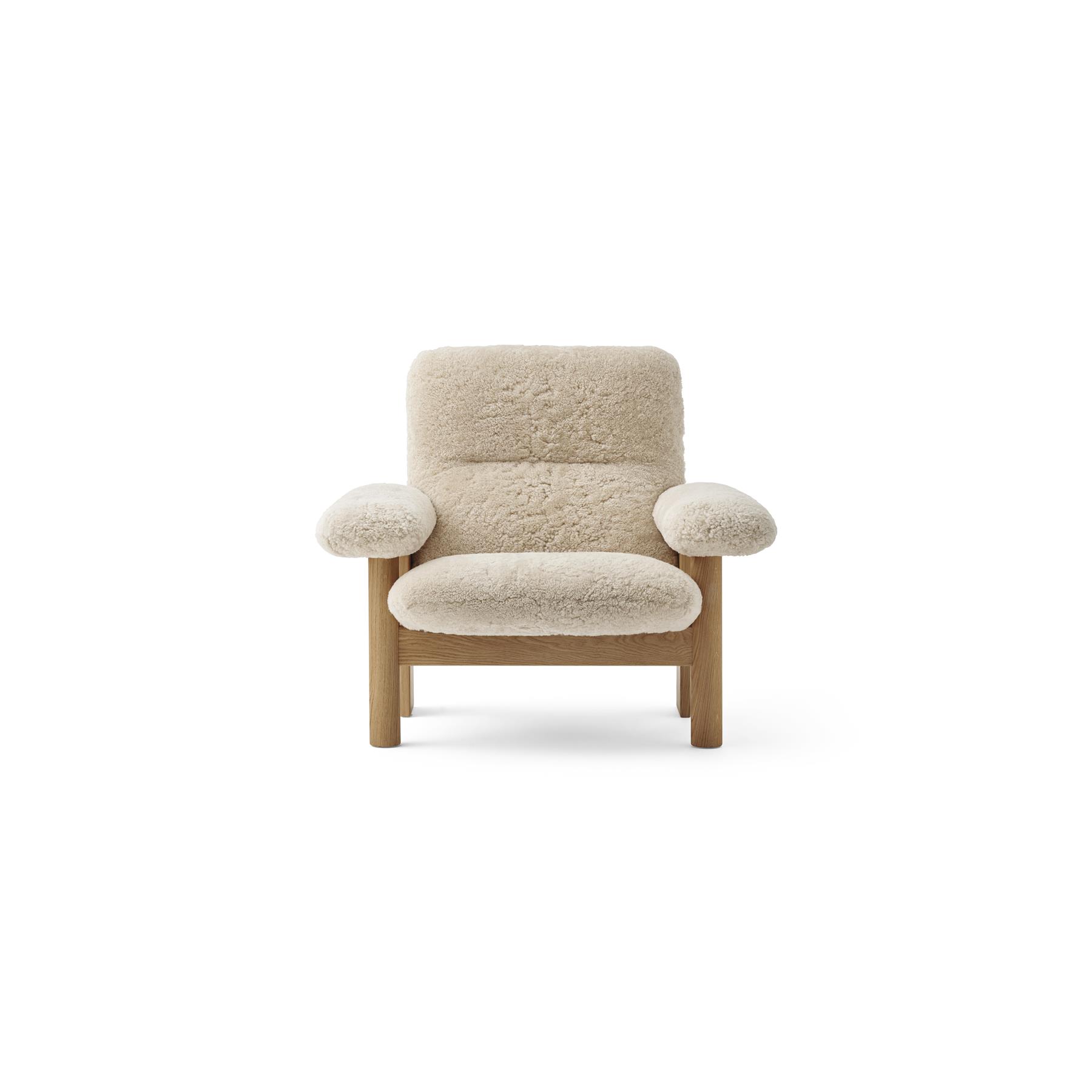 Audo Copenhagen Brasilia fauteuil naturel eiken Sheepskin Root