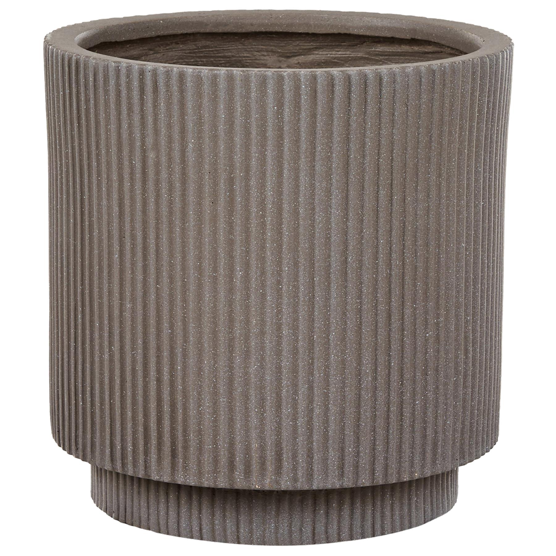 Beliani - DARIA - Bloempot - Taupe - Kleivezels