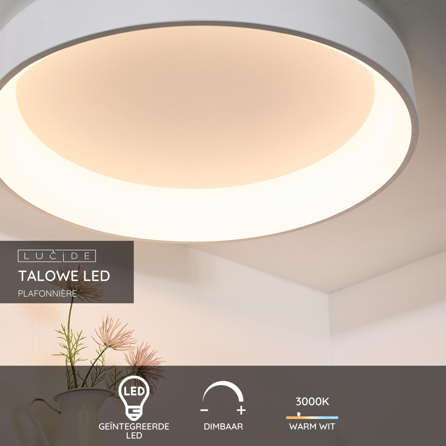Lucide TALOWE LED Plafonnière - Wit