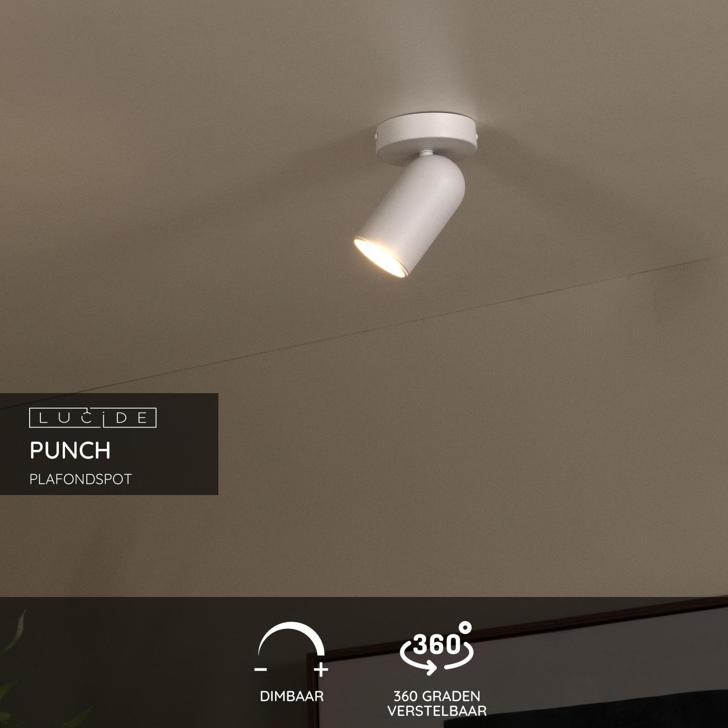 Lucide PUNCH Plafondspot - Wit