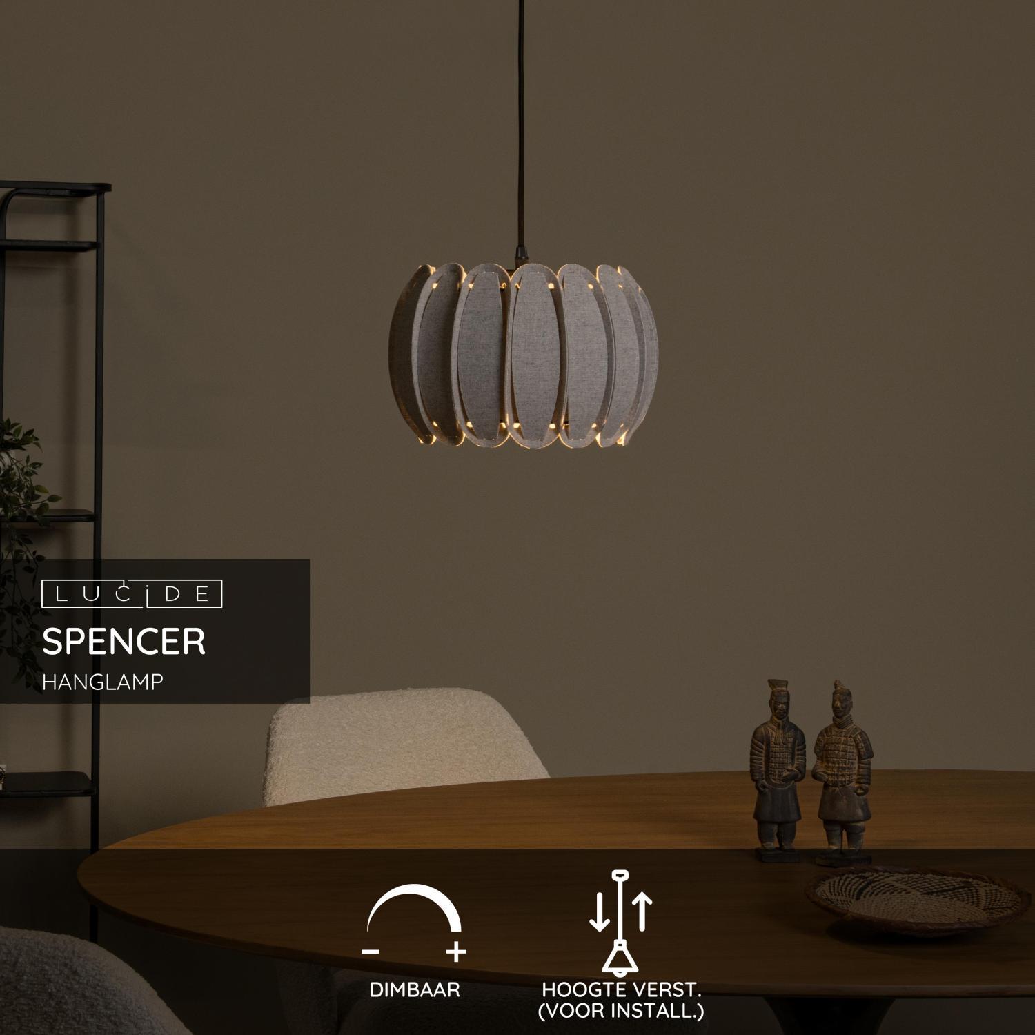 Lucide SPENCER Hanglamp - Grijs