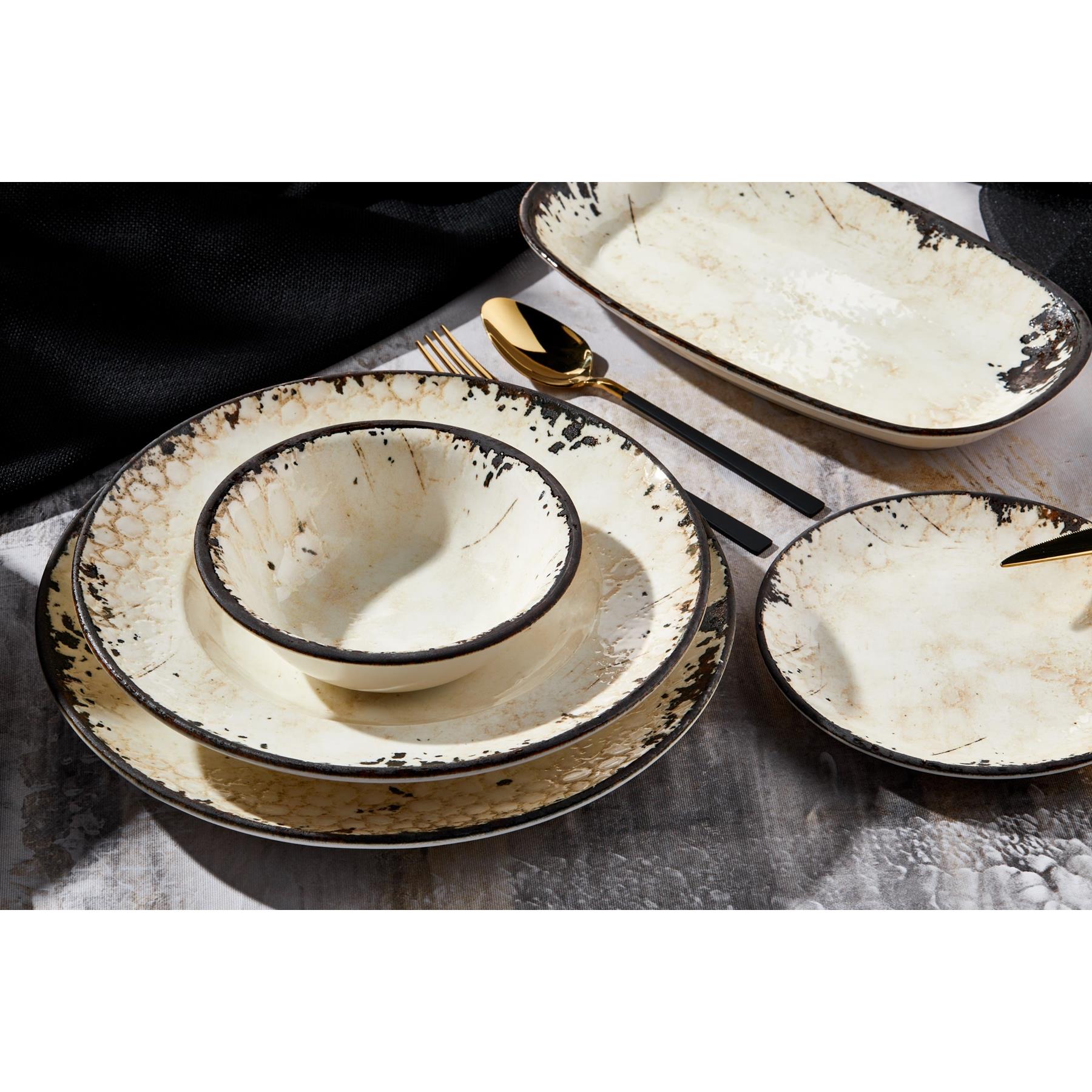 Rinart Dinerbord - Vega - Porselein - 27 cm - set van 6