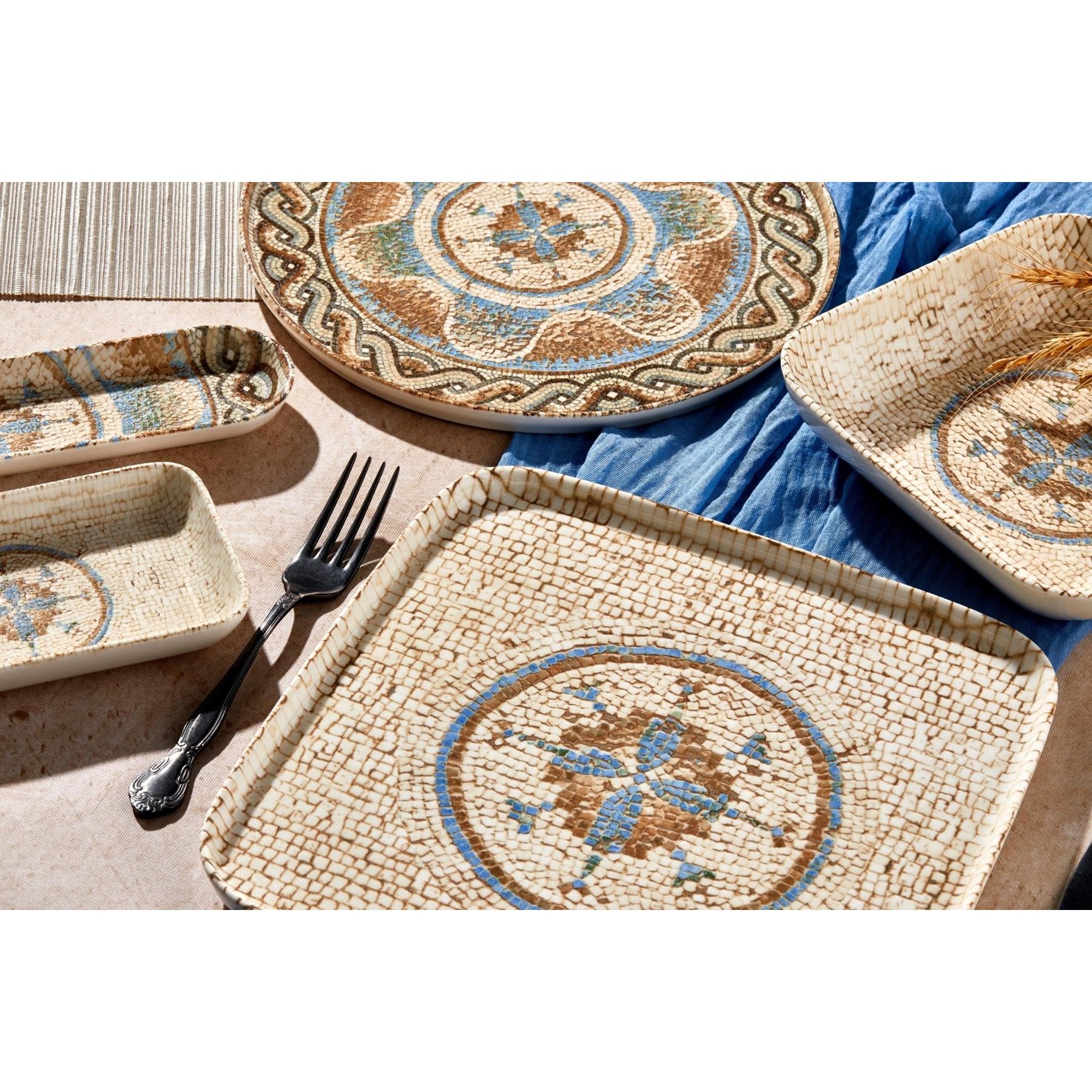 Rinart Serveerschaal - Celest - Porselein - 35x18 cm - set van 2