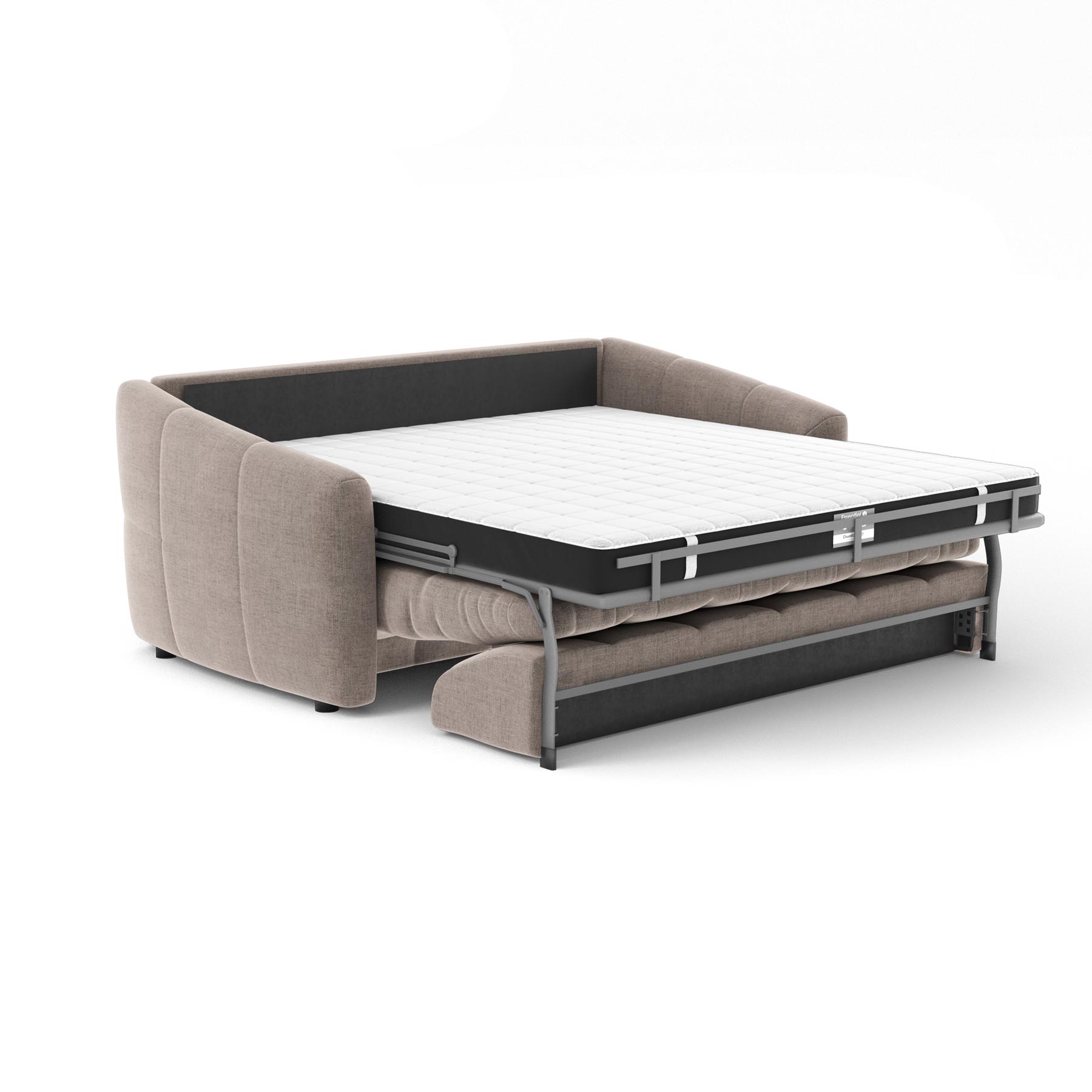 Express slaapbank dunlopillo fluweel taupe 160cm