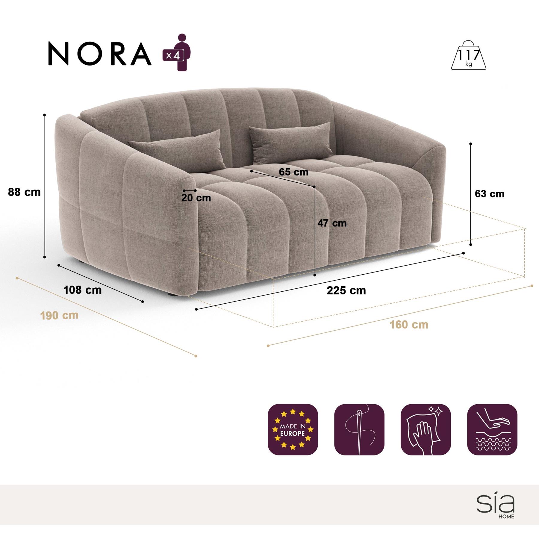 Express slaapbank dunlopillo fluweel taupe 160cm