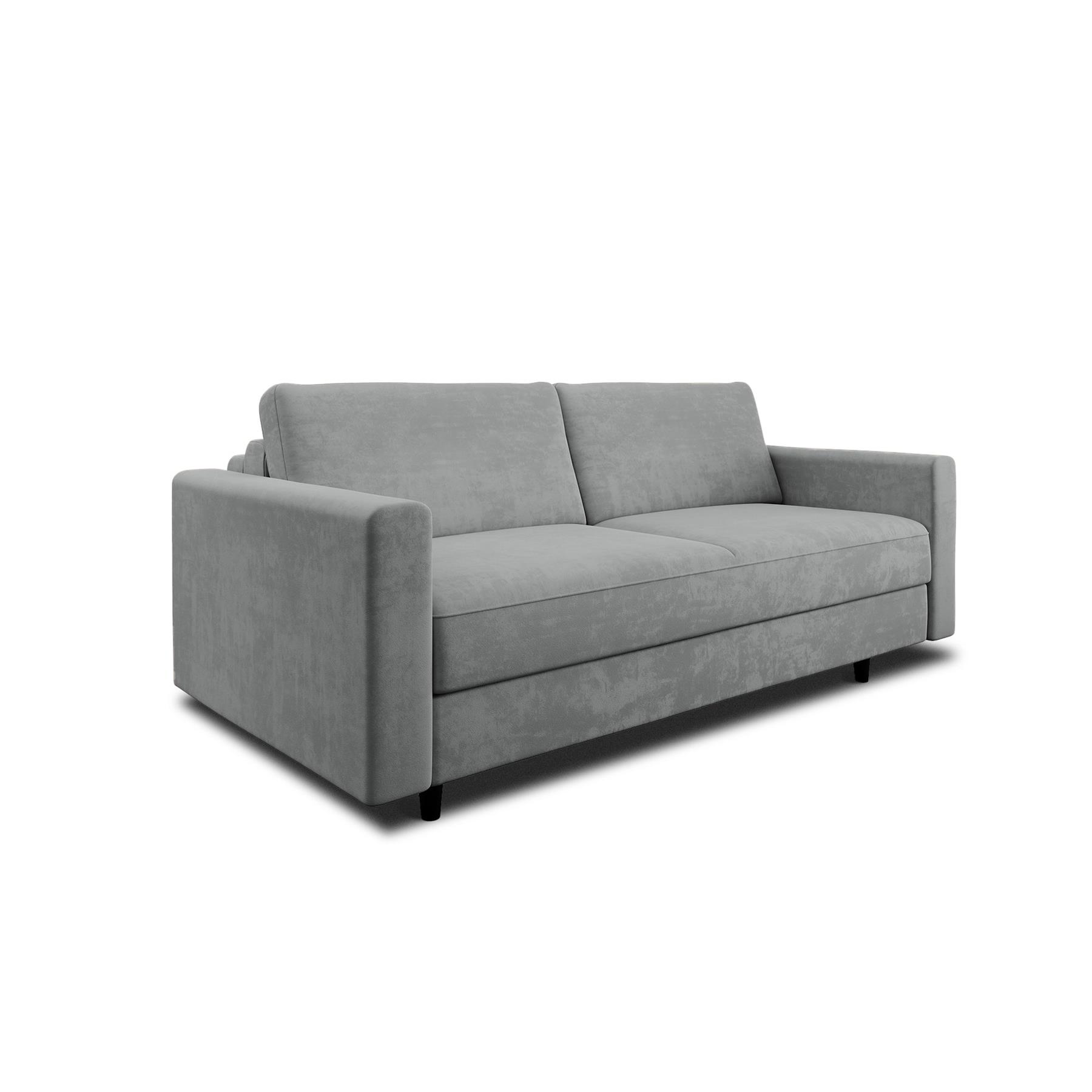 Express slaapbank dunlopillo fluweel beton grijs 140cm