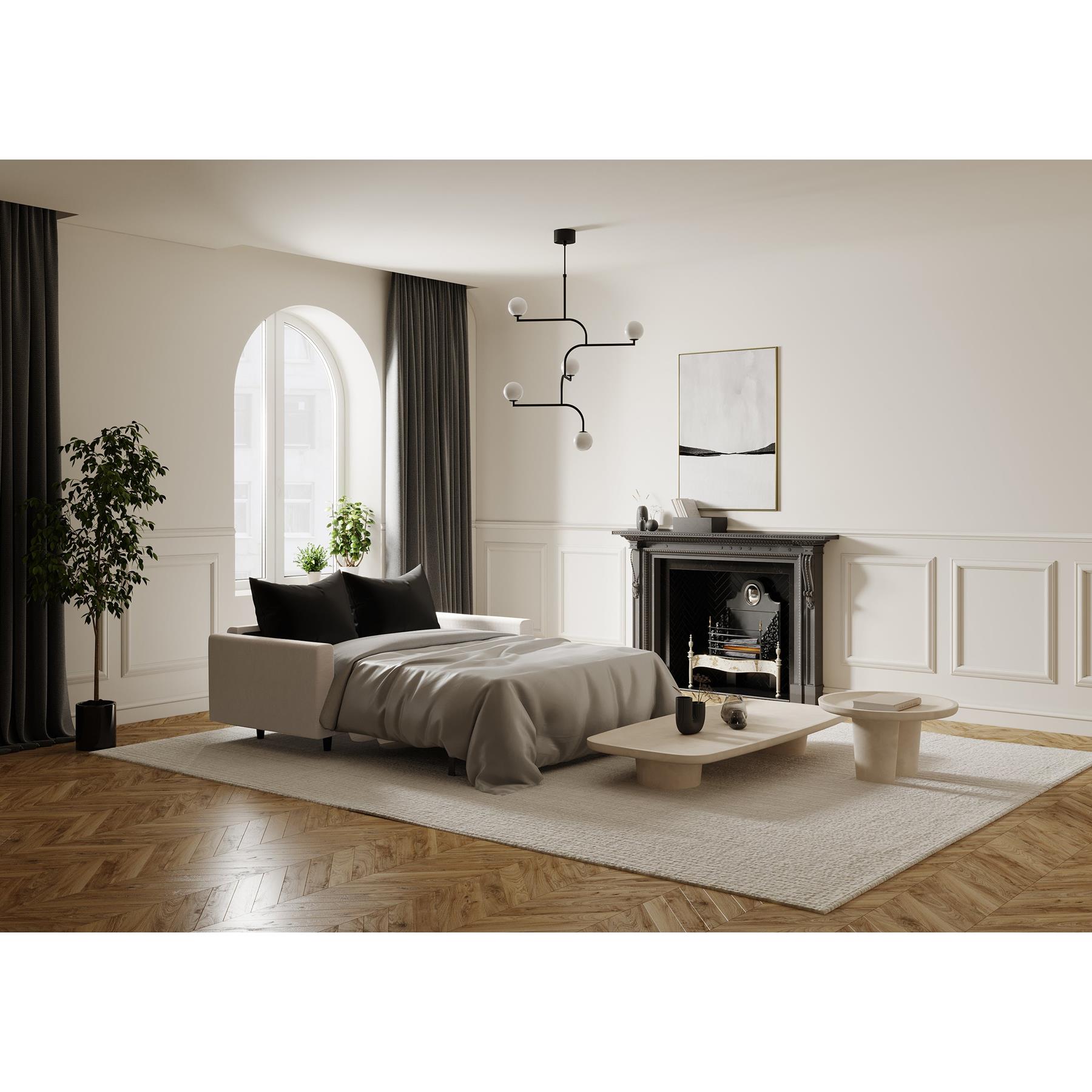 Express slaapbank dunlopillo beige geweven 140cm