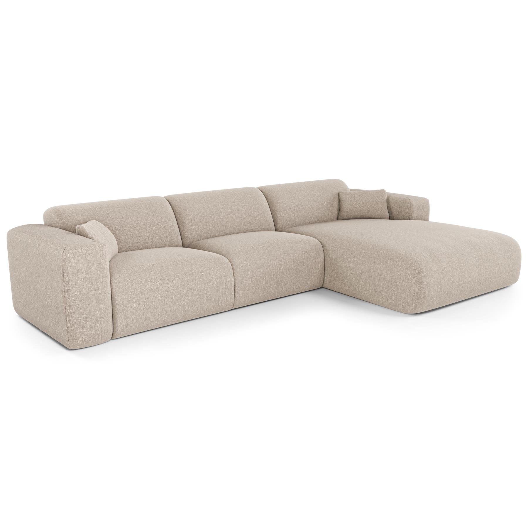 5-zits rechthoekige slaapbank dunlopillo beige geweven stof