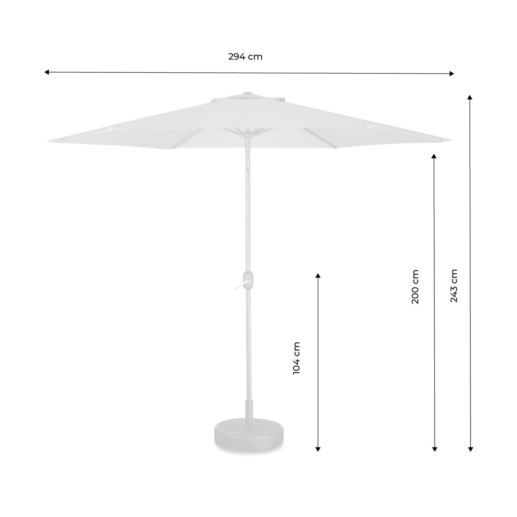 sweeek - 3m ronde parasol, paal met houteffect
