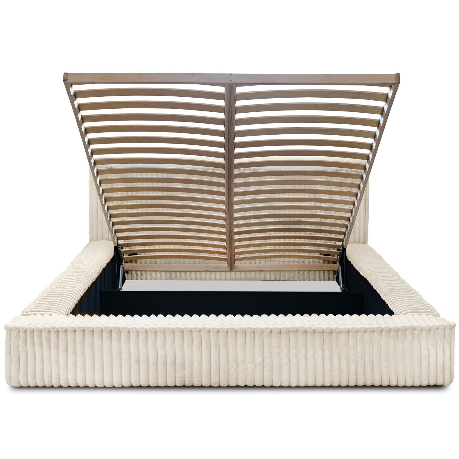 Trae Mobler Melody 160 x 200 cm Gestoffeerd Bed Creme