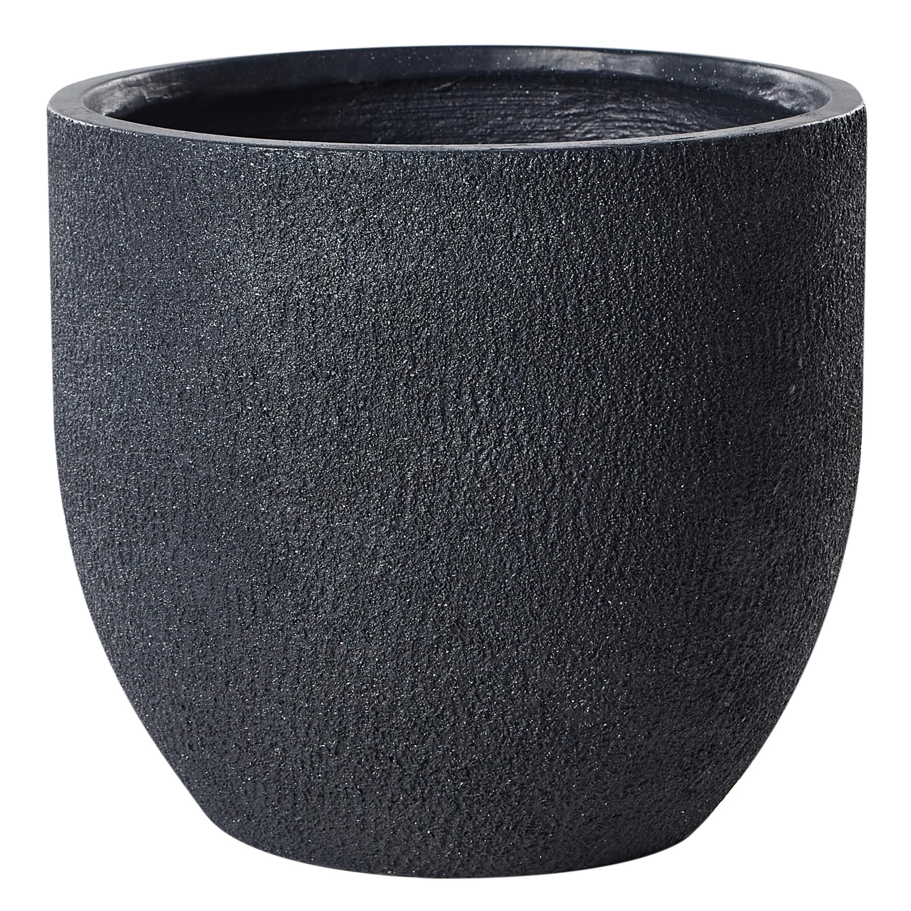 Beliani - KANNIA - Bloempot - Grafietgrijs - 36 cm - Klei-vezelmengsel