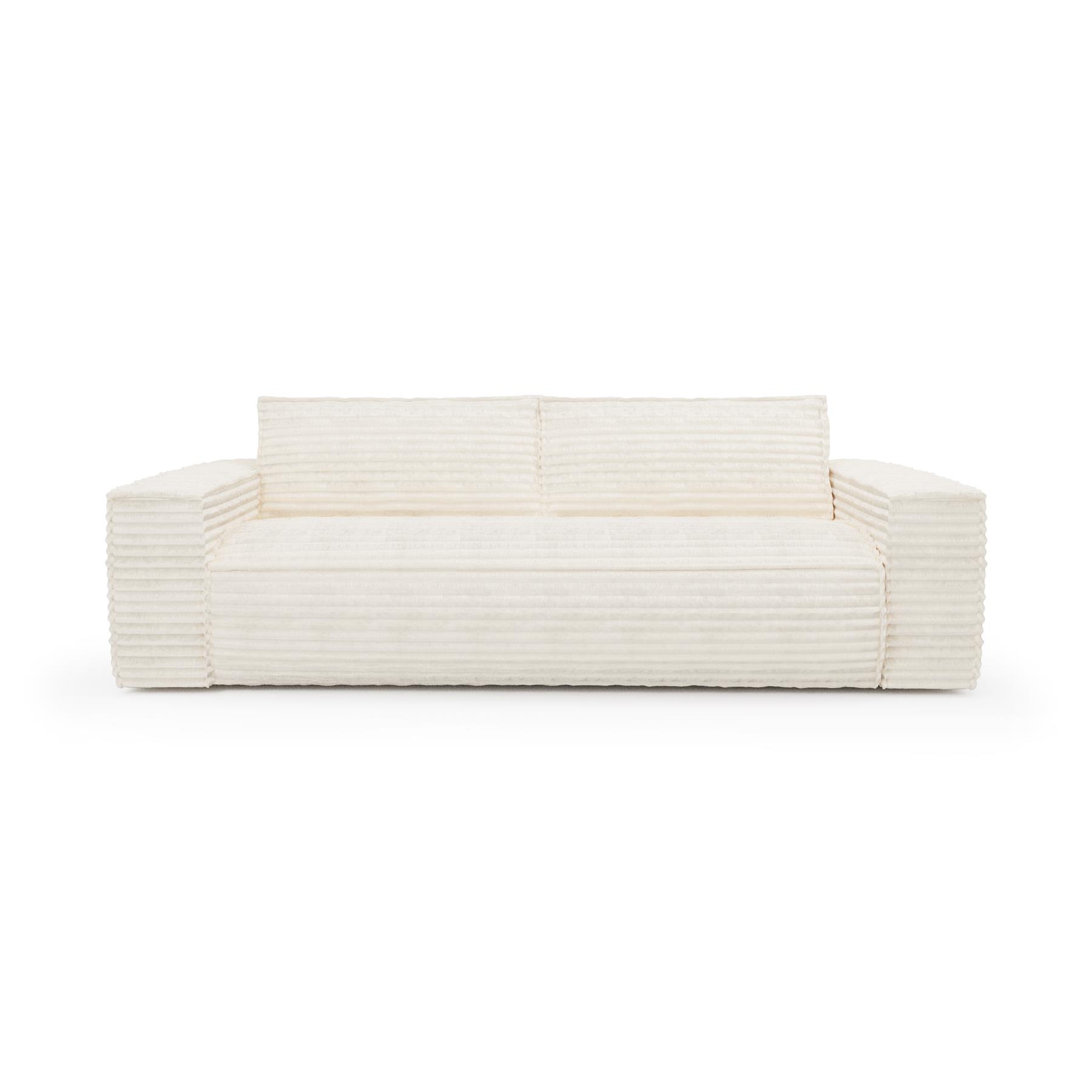 Express slaapbank dunlopillo XXL crème ribfluweel 140cm
