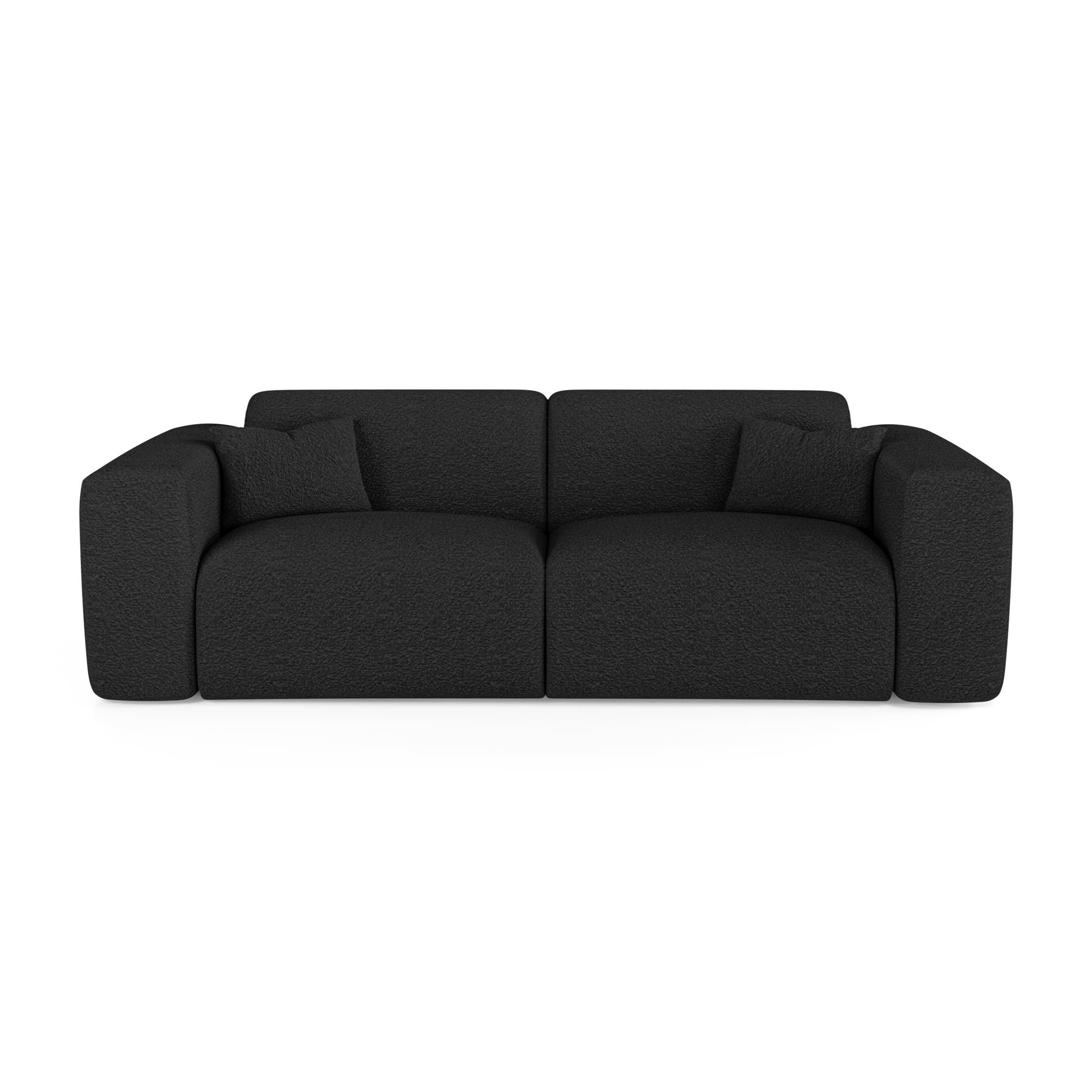 Express slaapbank dunlopillo 140cm zwart bouclette stof