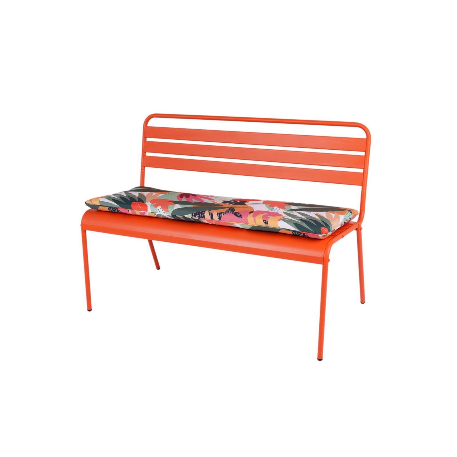 MaximaVida metalen tuinbank Max 120 cm okergeel