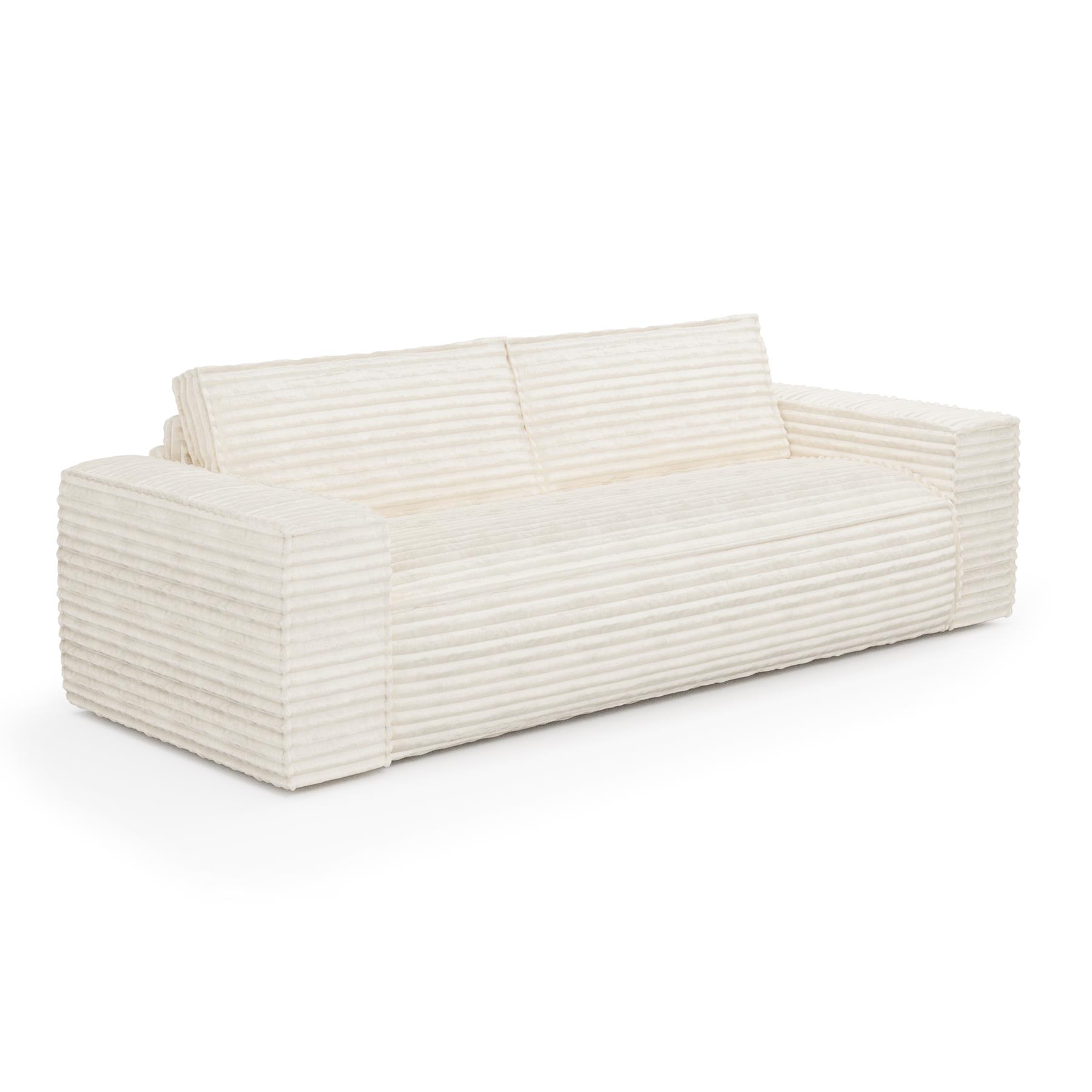 Express slaapbank dunlopillo XXL crème ribfluweel 140cm