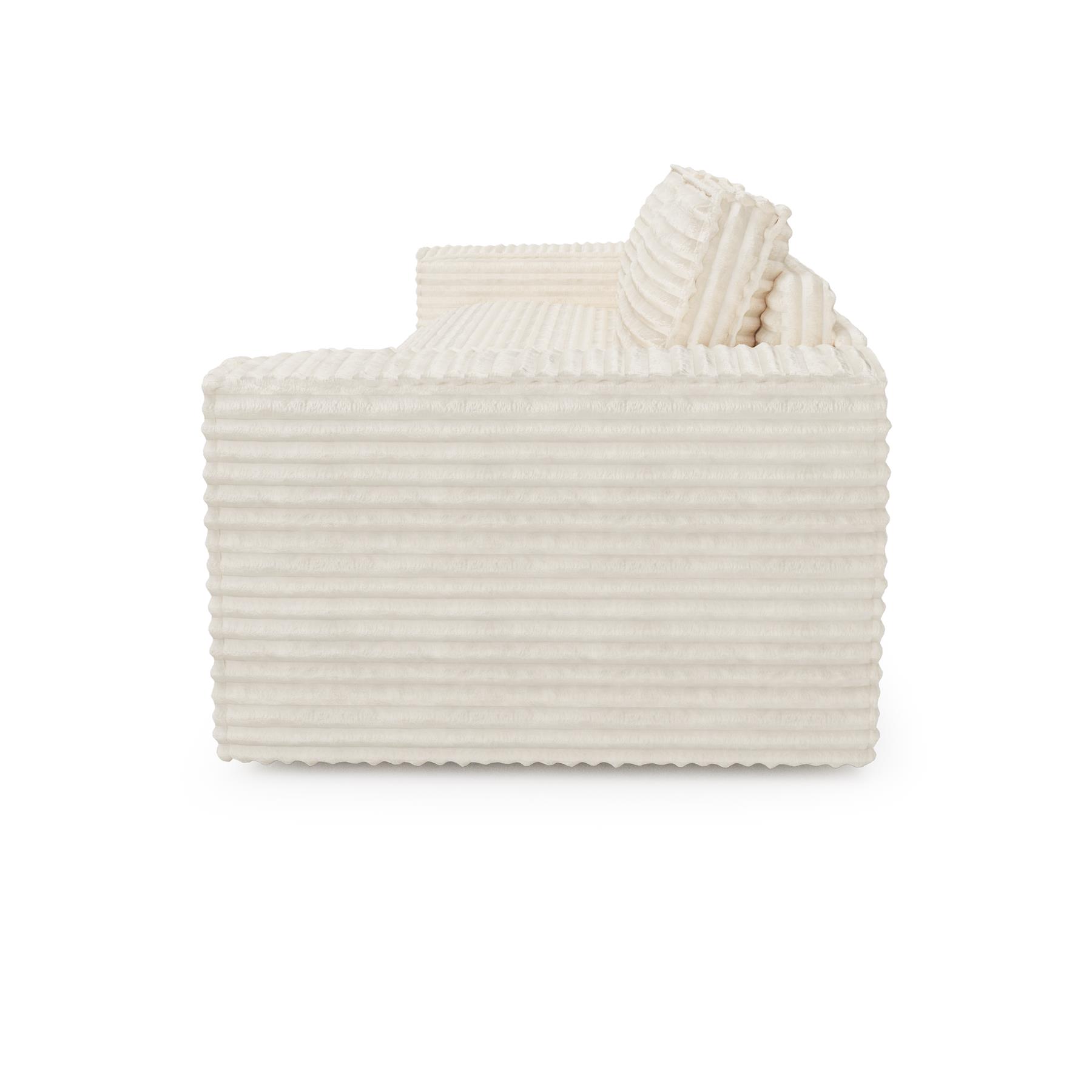 Express slaapbank dunlopillo XXL crème ribfluweel 140cm