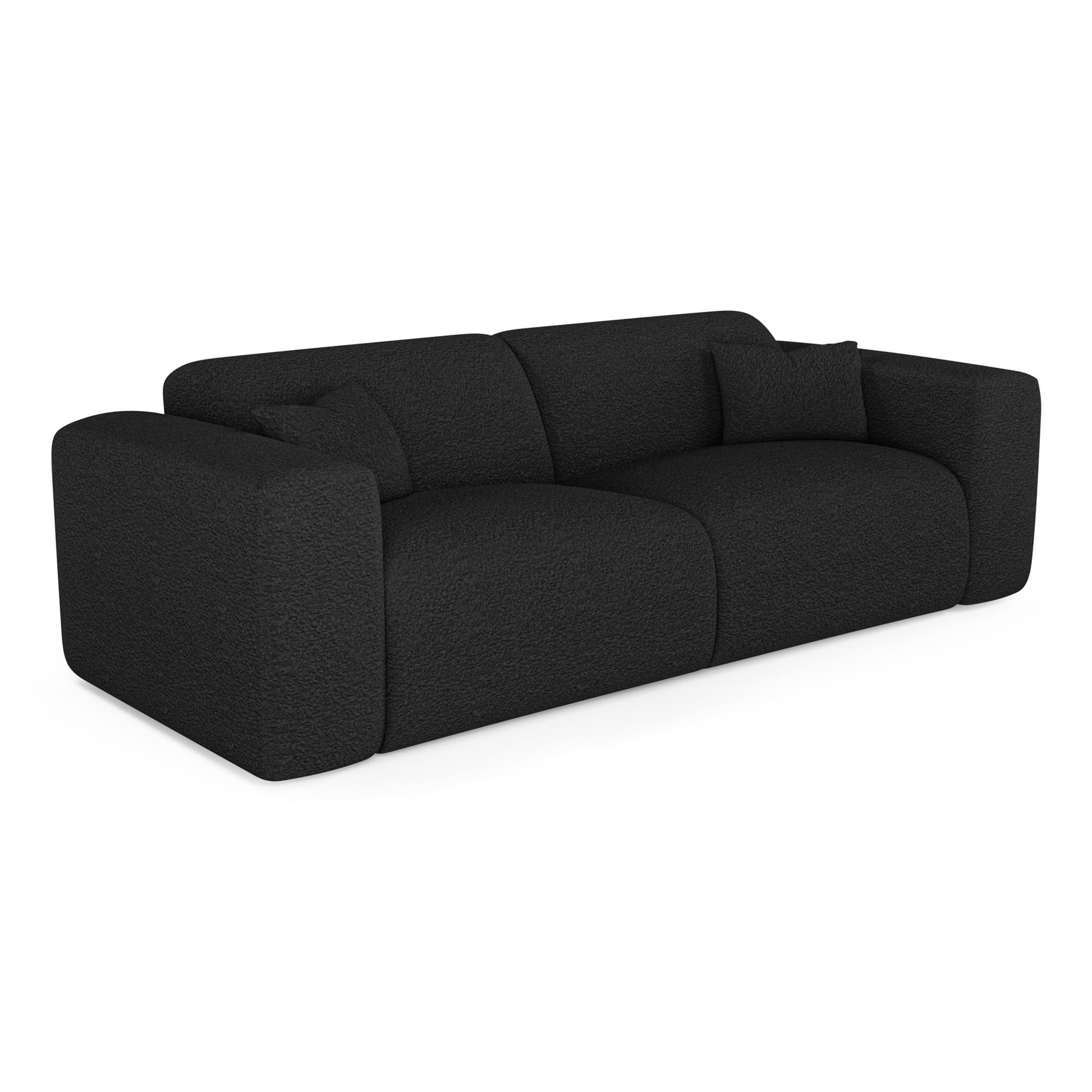 Express slaapbank dunlopillo 140cm zwart bouclette stof