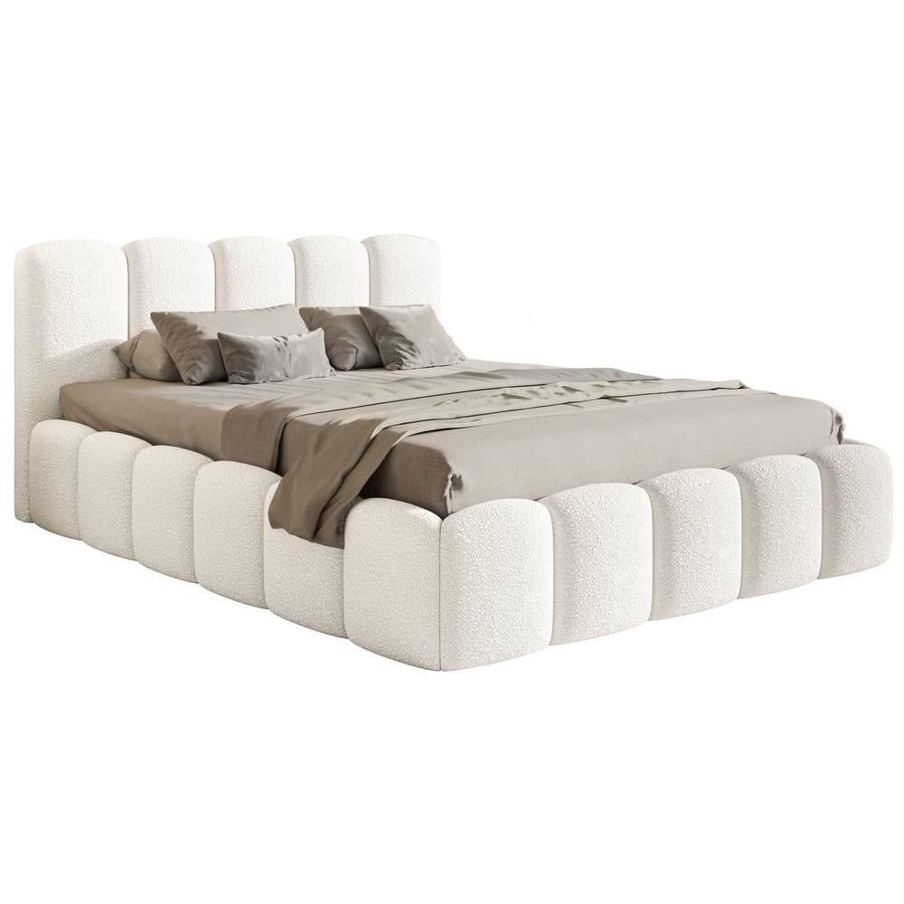 NADUVI Collection Bedframe Chloe II bouclé met opbergvak 180 x 200 cm